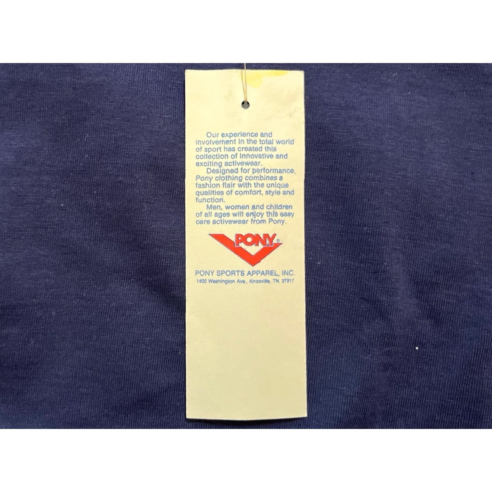 PONY VINTAGE PONY T-Shirt Mens S Navy Blue 90s Deadstock NWT Made in USA Crew Neck Shirts Pale Grey White Red Graphic Size US S / EU 44-46 / 1 - 3 Thumbnail