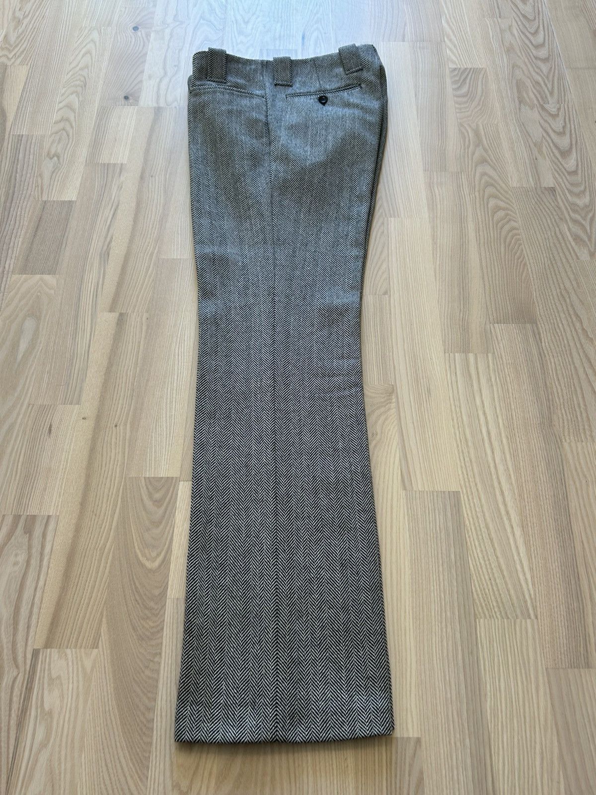 Gucci Gucci Tom Ford Era Herringbone Wool Pleated Trousers Archive Size US 30 / EU 46 - 15 Thumbnail