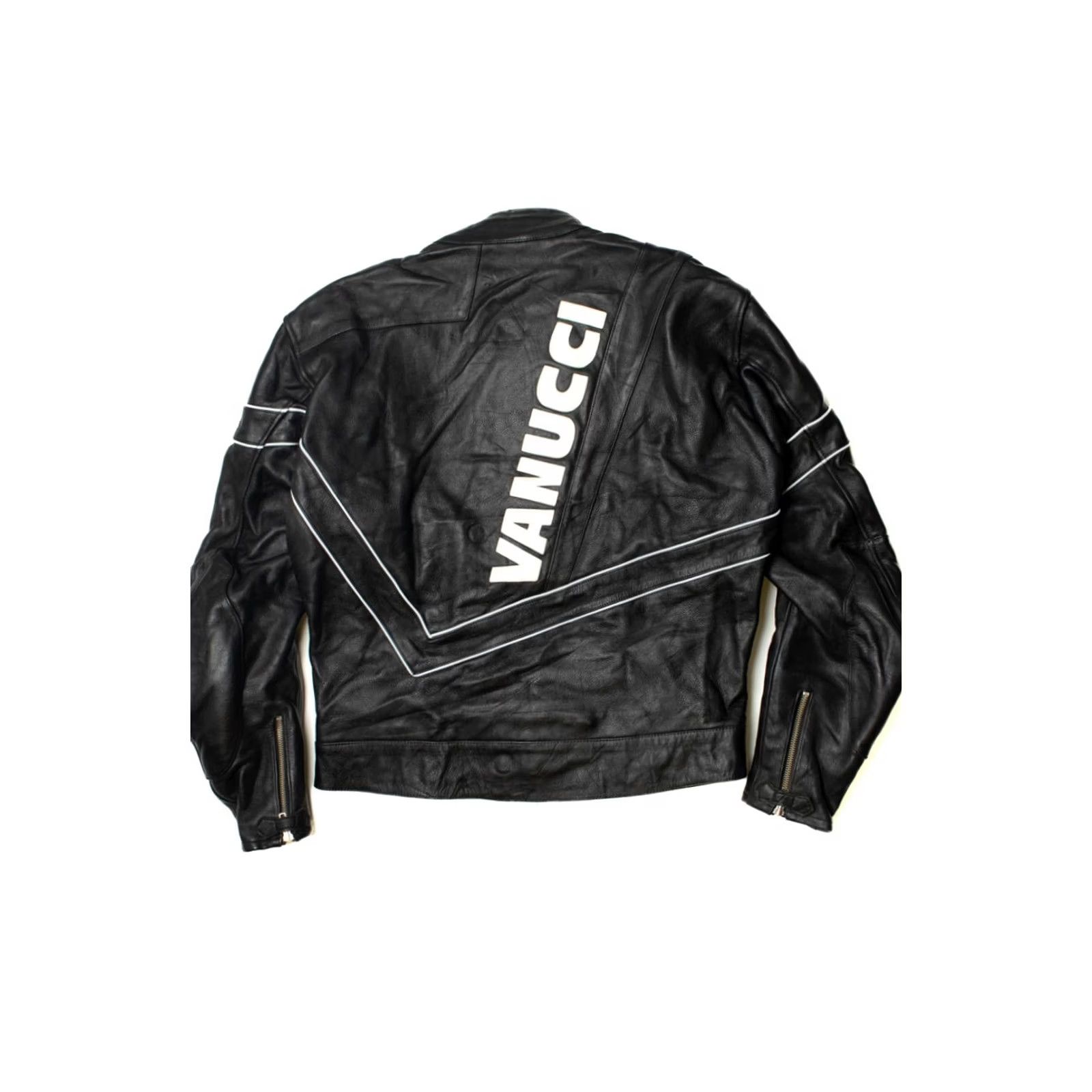 Vintage Vanucci Jacket Leather EN 1621-1 Vintage Black XL Men's, 2010s, Armored Motorcycle Racing Jacket Size US XL / EU 56 / 4 - 2 Thumbnail