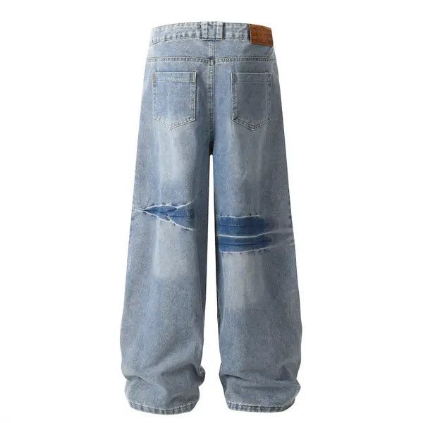 VIBE Punk distressed street patchwork cargo washed jeans Size US 32 / EU 48 - 7 Thumbnail