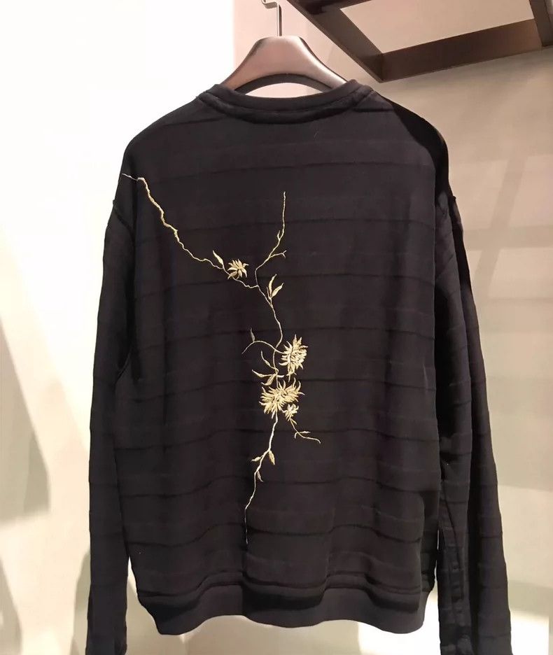 Helmut Lang HELMUT LANG Golden flower embroidery hoodie Size US S / EU 44-46 / 1 - 2 Thumbnail