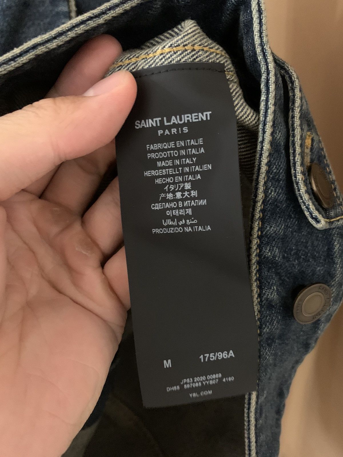 Saint Laurent Paris Saint Laurent 2021SS Washed denim jacket Size US M / EU 48-50 / 2 - 5 Thumbnail