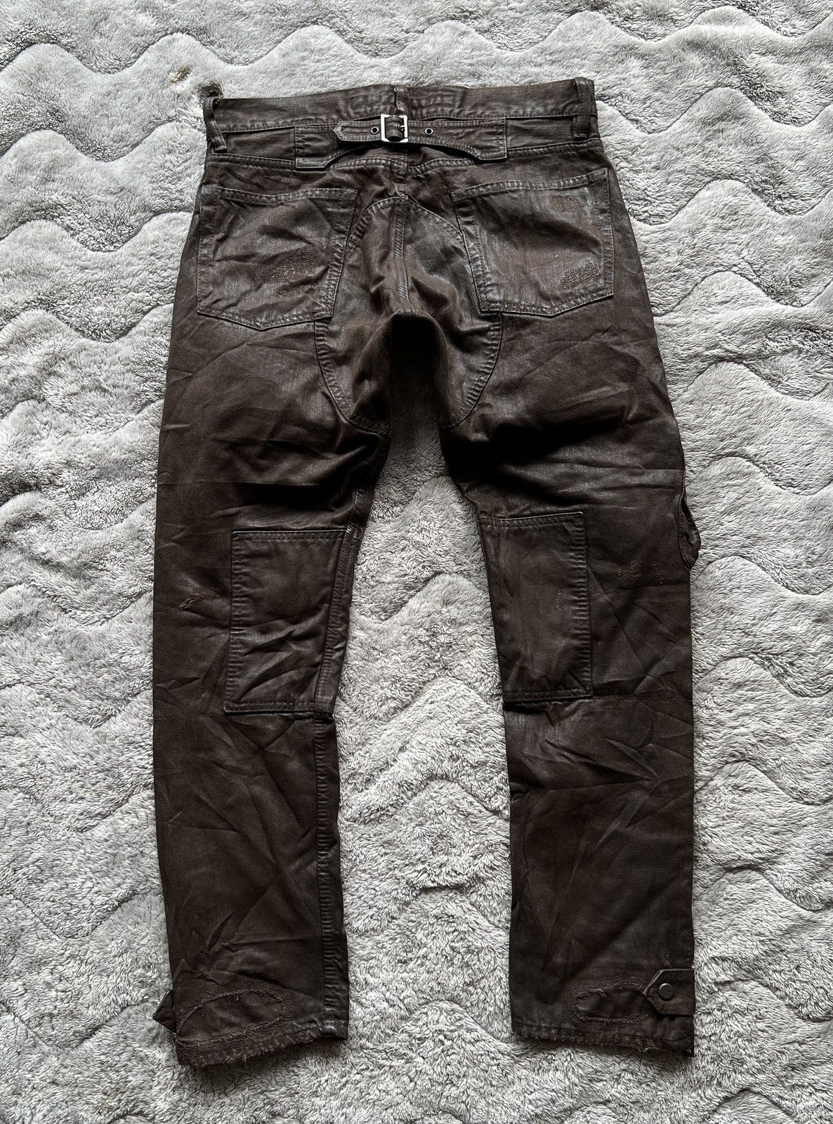 Ralph Lauren 🔥 Ralph Lauren Coated Cargo Pants Brown Tactical Utility Size US 31 - 13 Thumbnail