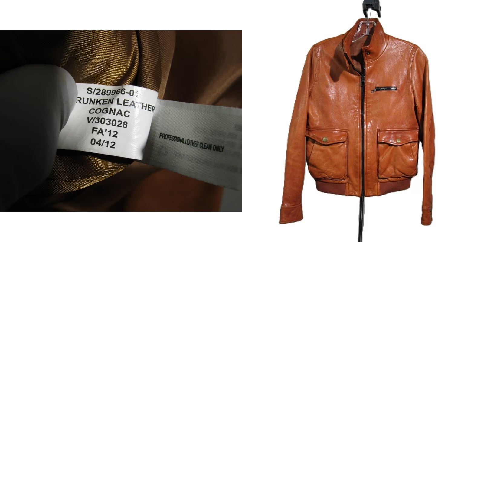 Gap VINTAGE GAP Distressed Leather Bomber Jacket Womens XS Cognac Brown XSmall Size XS / US 0-2 / IT 36-38 - 8 Thumbnail