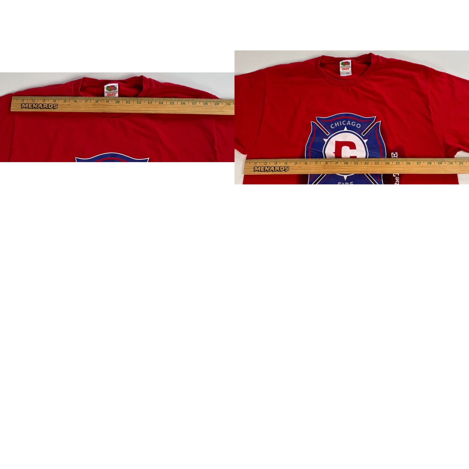 Fruit Of The Loom Vintage Chicago Fire Soccer Club Generation Red T-Shirt MLS Sz L Mens Size US L / EU 52-54 / 3 - 8 Thumbnail