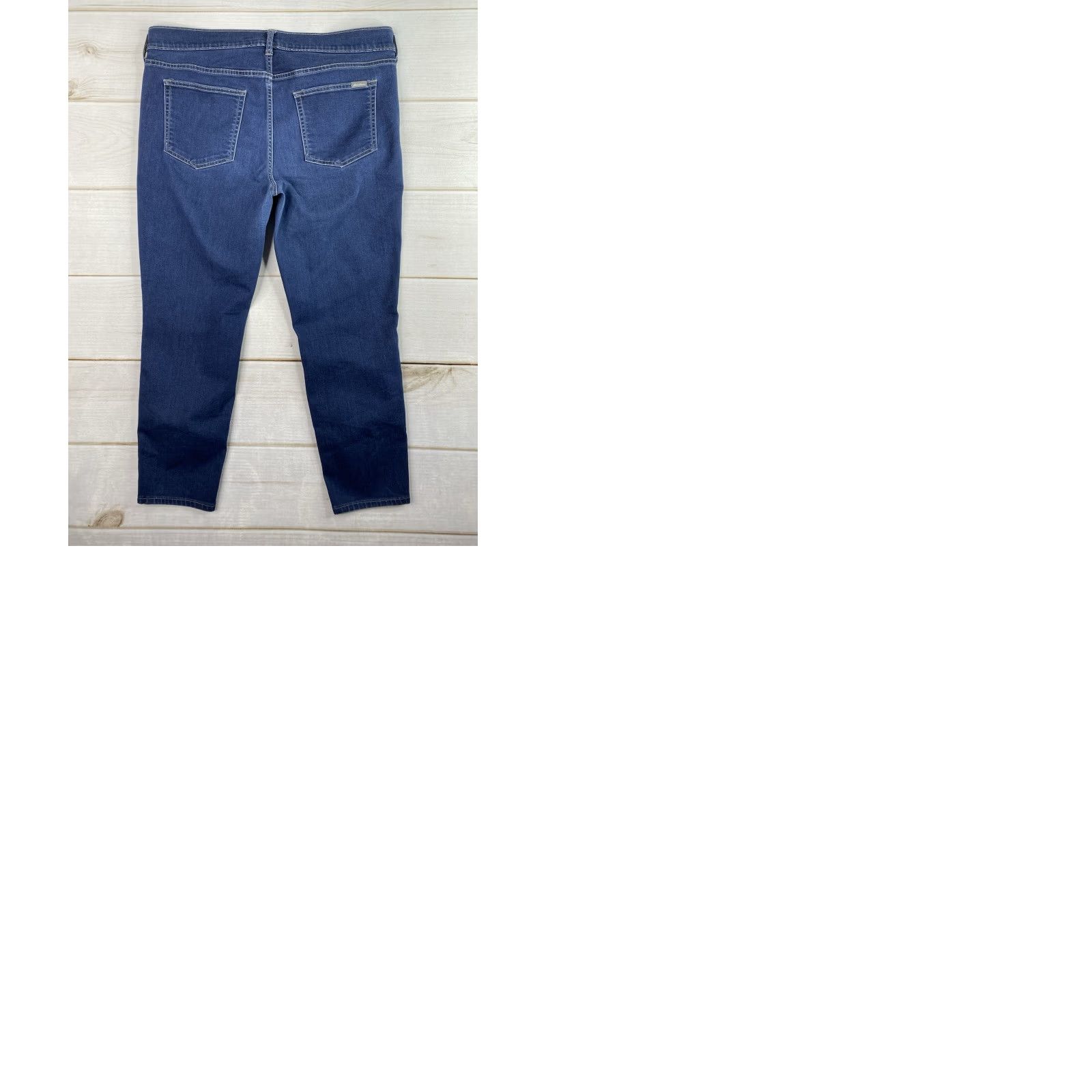 Eddie Bauer Eddie Bauer Jeans Womens 16 5-Pocket Skinny Mid Rise Denim Cotton Blend Spandex Stretch Blue XS-XL? Size 34" / US 12 / IT 48 - 9 Thumbnail