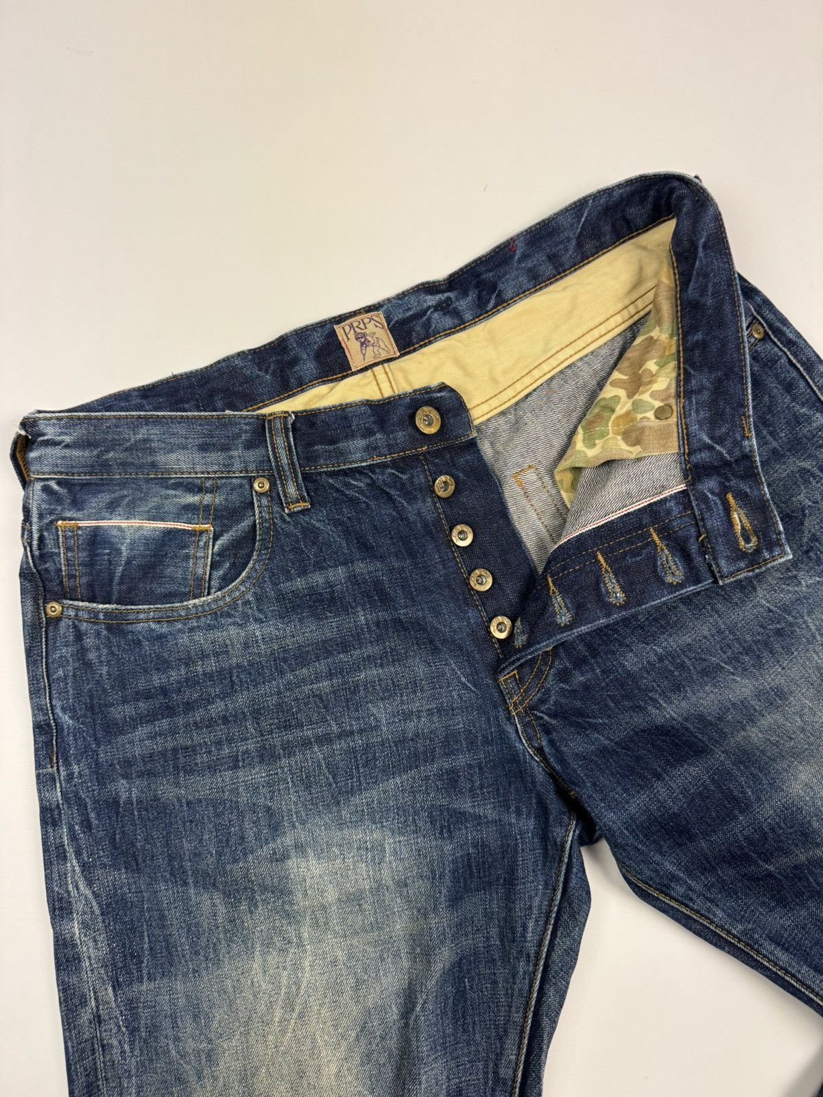 Prps PRPS Washed Selvage Denim Jeans Size US 34 / EU 50 - 10 Thumbnail