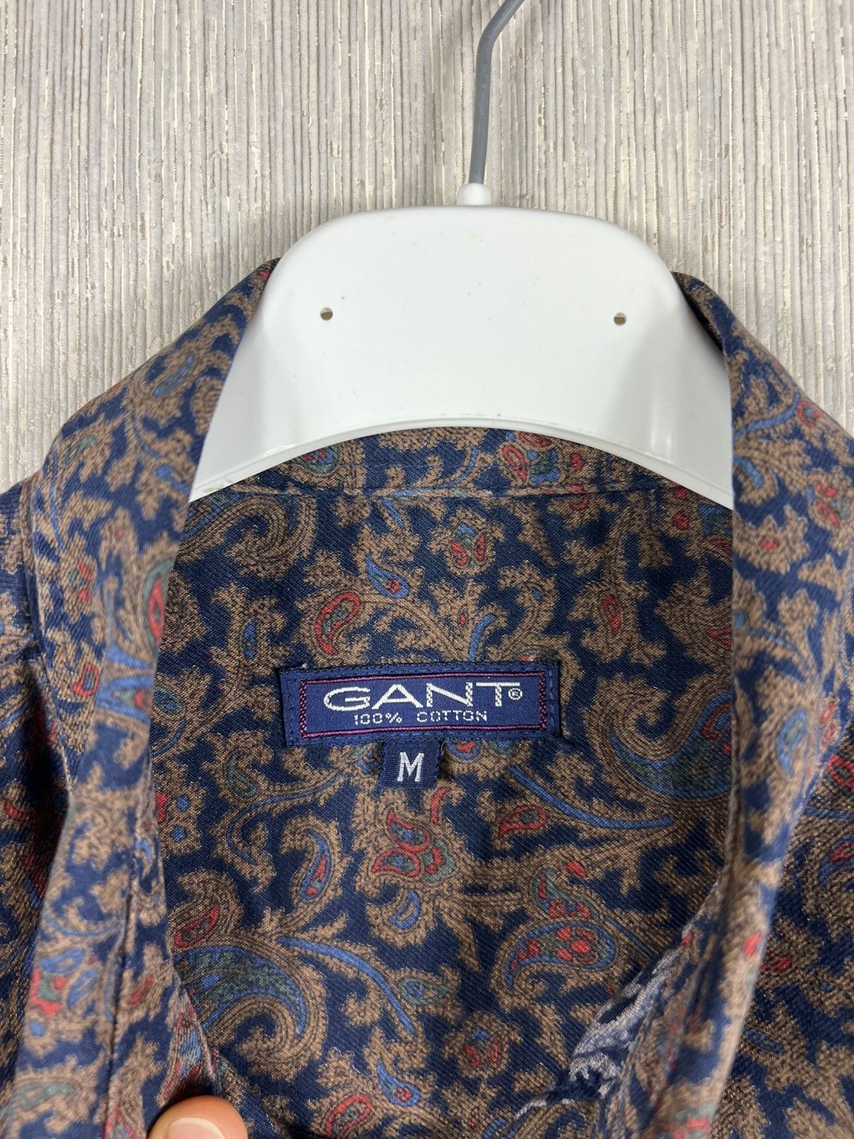 Gant Vintage 80s Gant baroque pattern retro pocket shirt cotton Size US M / EU 48-50 / 2 - 16 Thumbnail