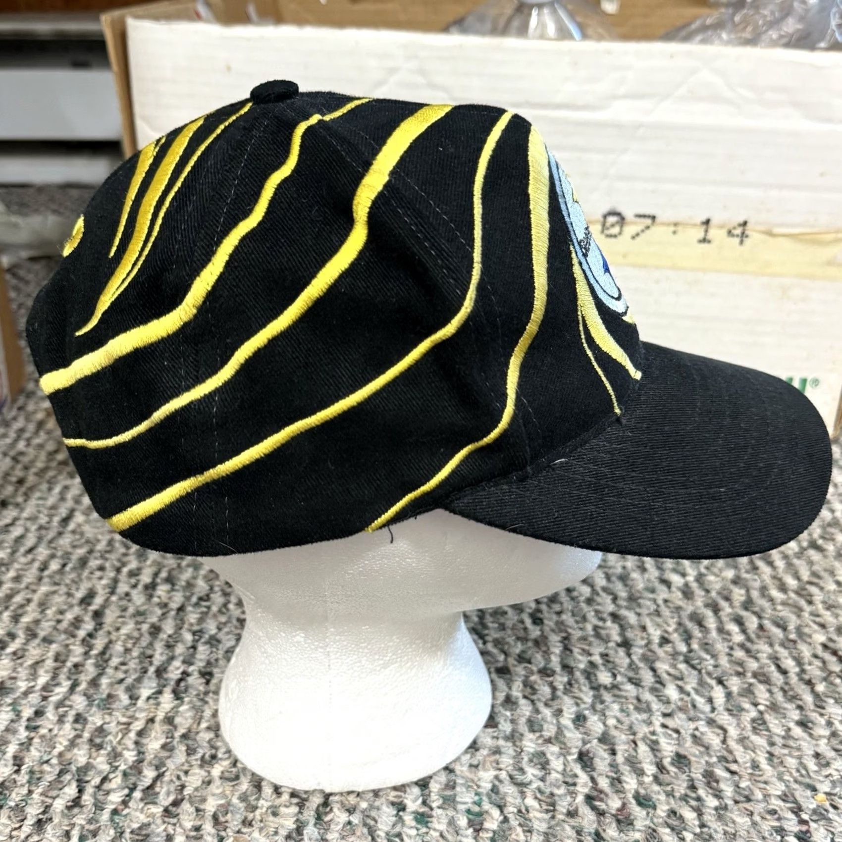 Drew VINTAGE Pittsburgh Steelers Hat SnapBack Adult One Size Black Cotton Knit Drew Pearson 90s NFL Sport Size ONE SIZE - 5 Thumbnail