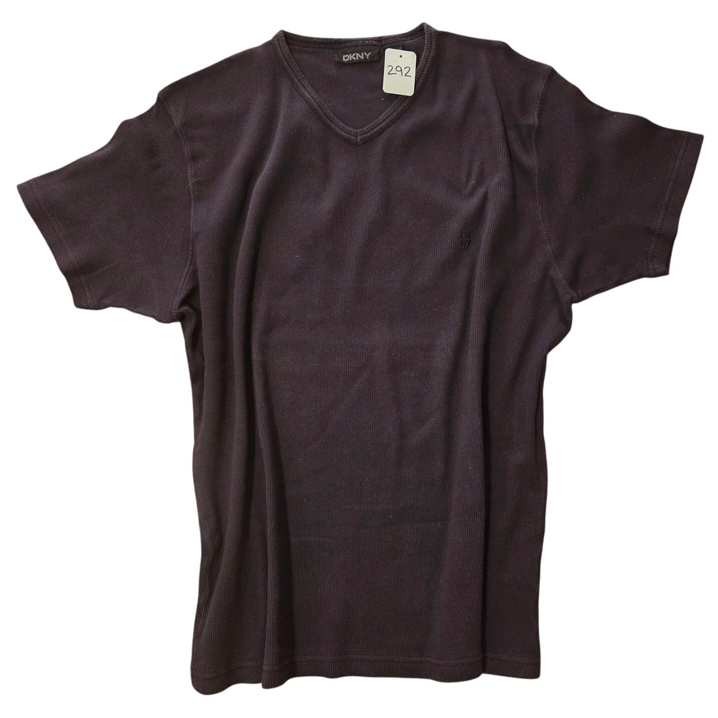 DKNY DKNY Women's Black Ribbed T-Shirt - Size XXL Size XXL / US 16-18 / IT 52-54 - 1 Thumbnail