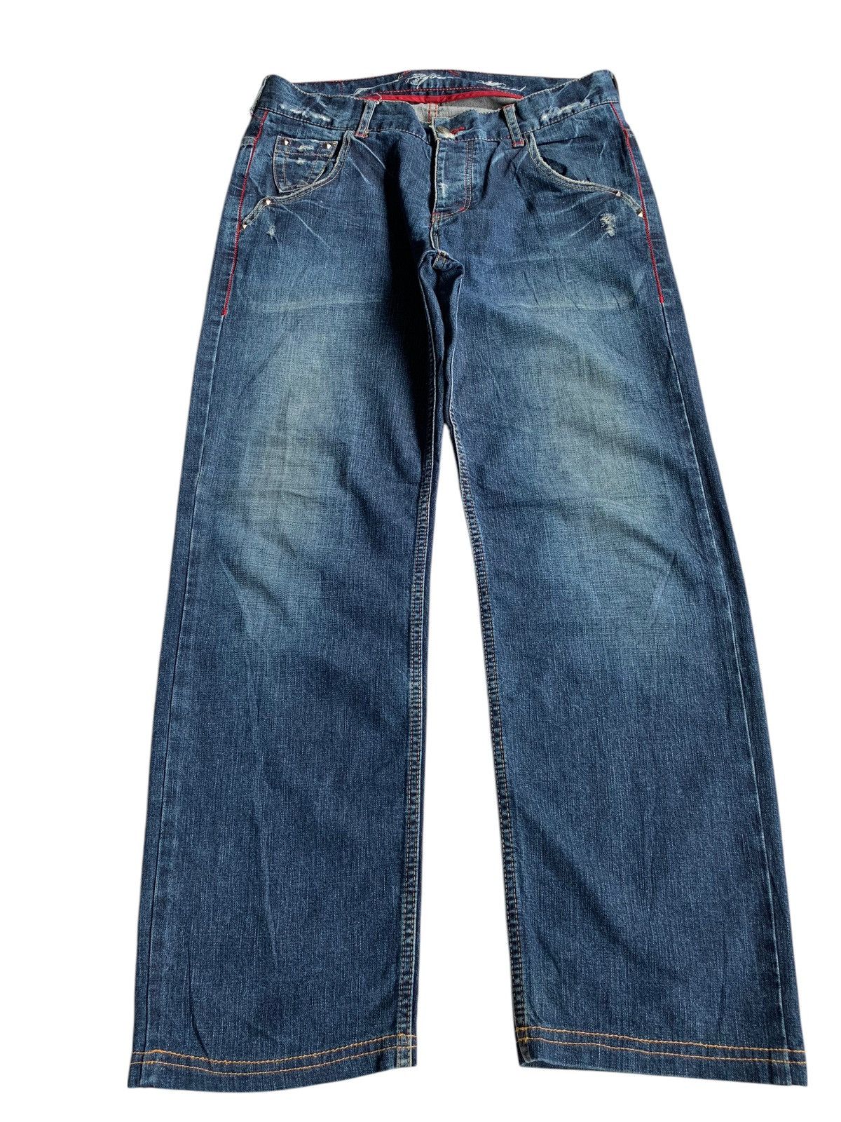 If Six Was Nine × Japanese Brand × Le Grande Bleu (L.G.B.) Japanese Blow You Mind Punk Style Denim☠️🎌 Size US 34 / EU 50 - 2 Thumbnail