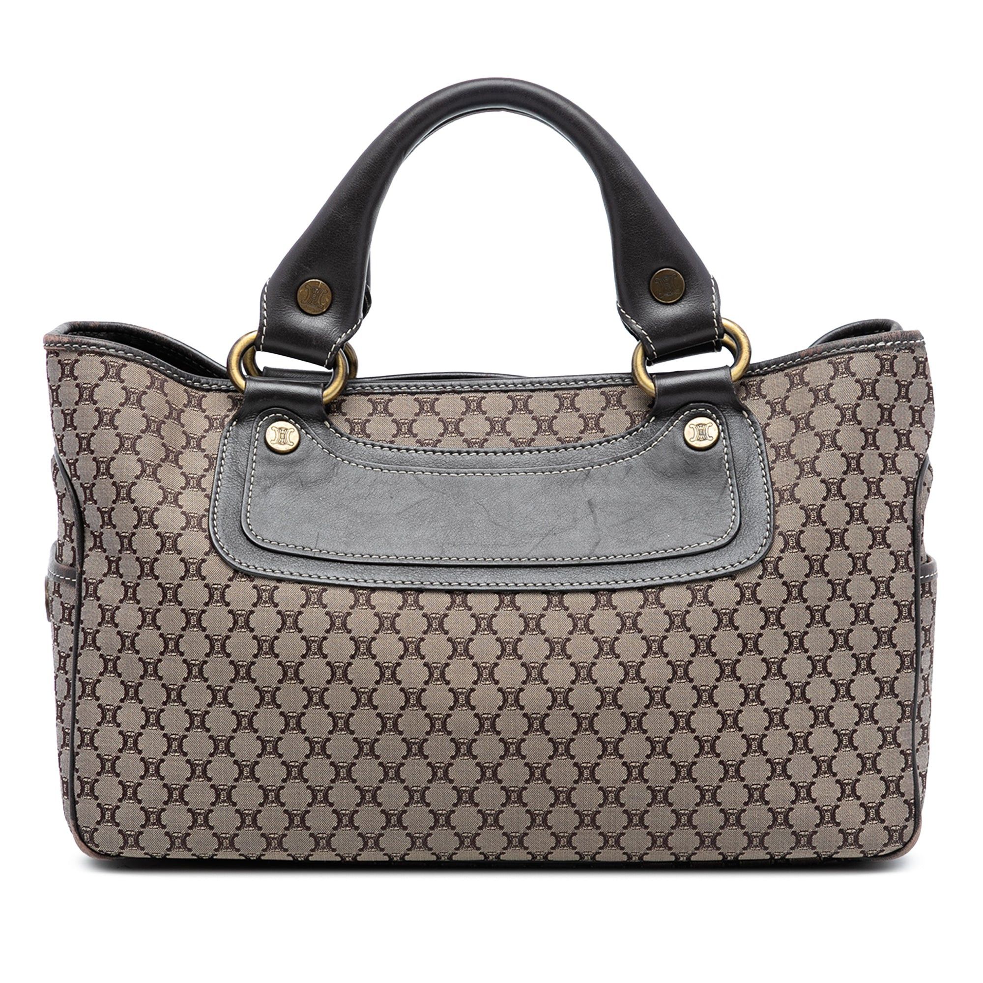 Celine Macadam Canvas Boogie Handbag in Black, Women's