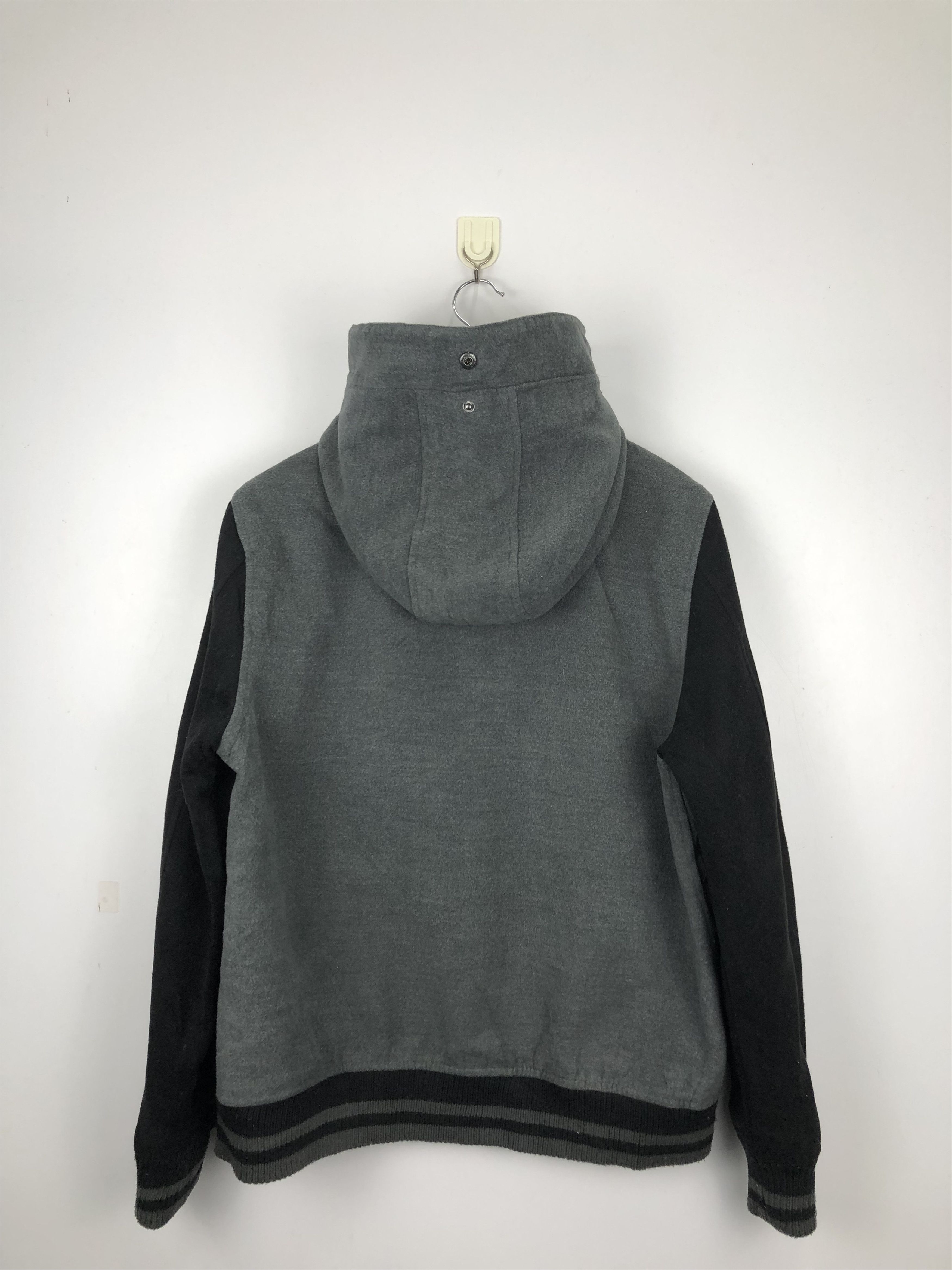 Japanese Brand Vintage Japanese Brand Wool Hoodie Varsity Jacket Size US L / EU 52-54 / 3 - 3 Thumbnail