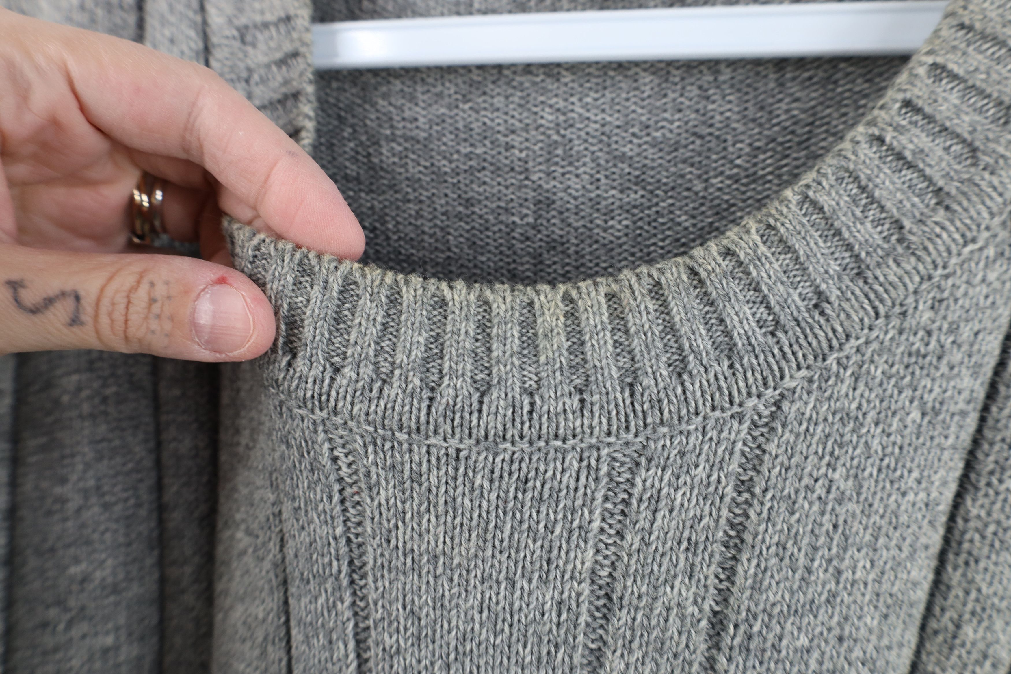 Vintage Vintage 90s Streetwear Block Cotton Ribbed Knit Sweater Size US XL / EU 56 / 4 - 6 Thumbnail