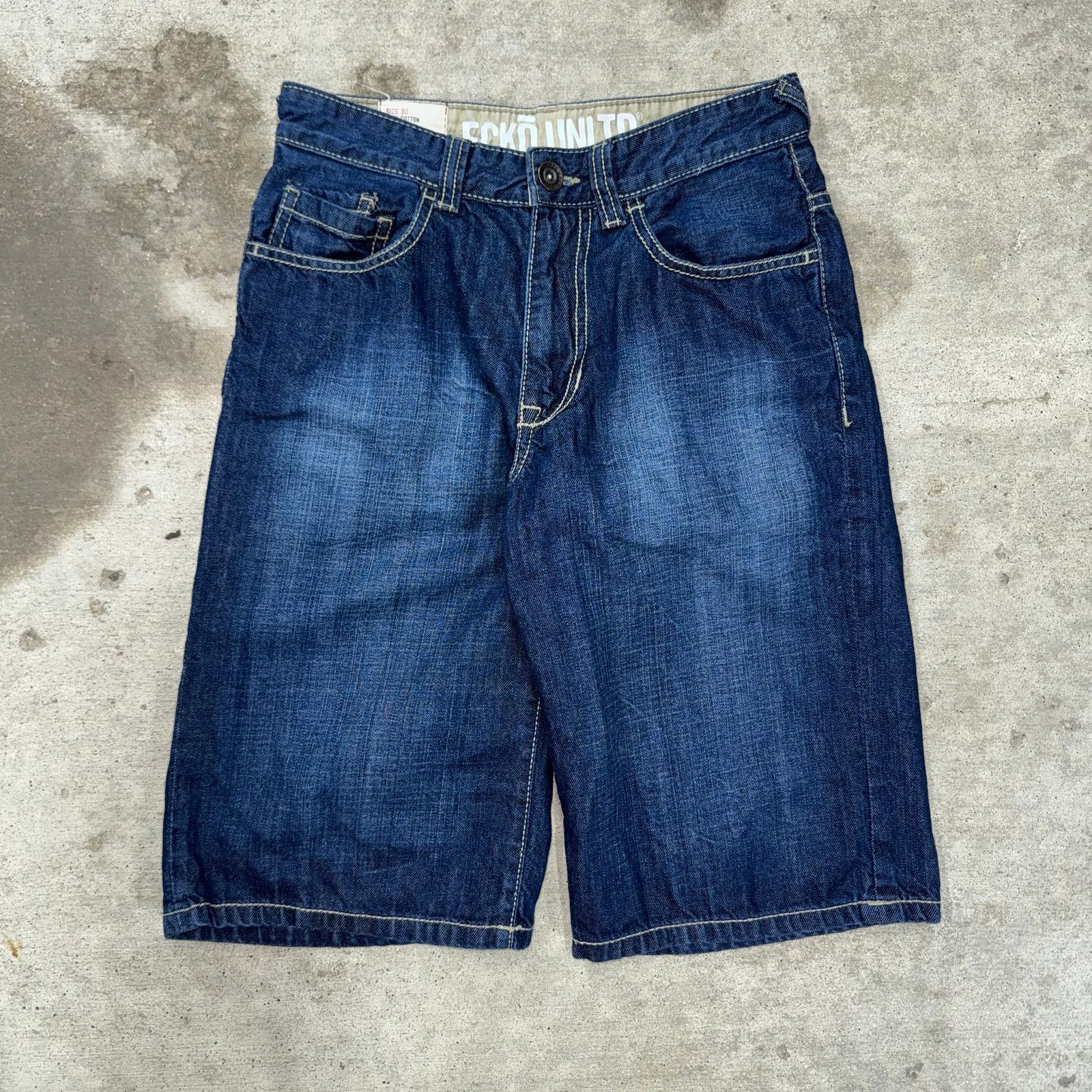 Ecko Unltd. Vintage Y2K Ecko UNLTD dark wash 2000s hip hop denim jorts Size US 30 / EU 46 - 2 Thumbnail