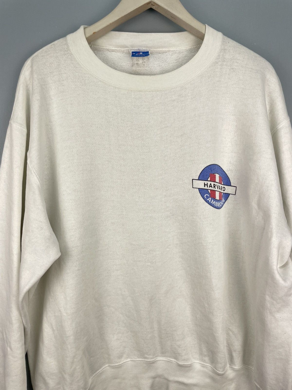 Vintage Vintage 80s Harvard Cambridge University sweatshirt Size US XL / EU 56 / 4 - 3 Thumbnail