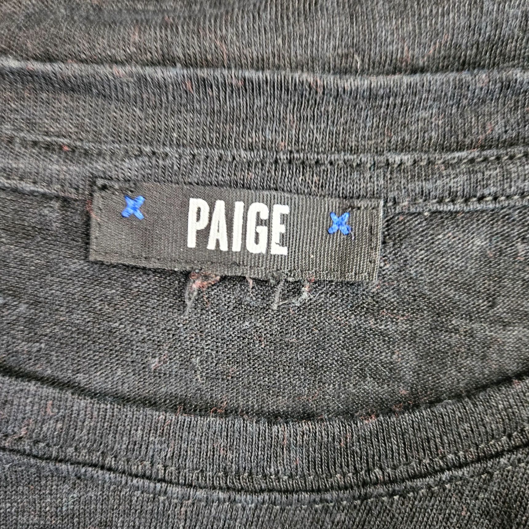 Paige Paige Womens Top Sz Large Solid Black Short Sleeve Linen Shirt Ladies L Black Linen Short Sleeve T-Shirt Size L / US 10 / IT 46 - 5 Thumbnail