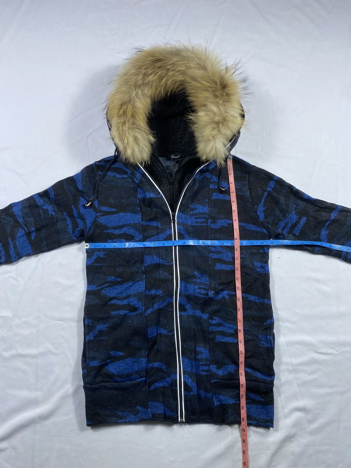 Le Grande Bleu (L.G.B.) Japanese Spinash zip fur hoodie double layer Size US M / EU 48-50 / 2 - 10 Thumbnail