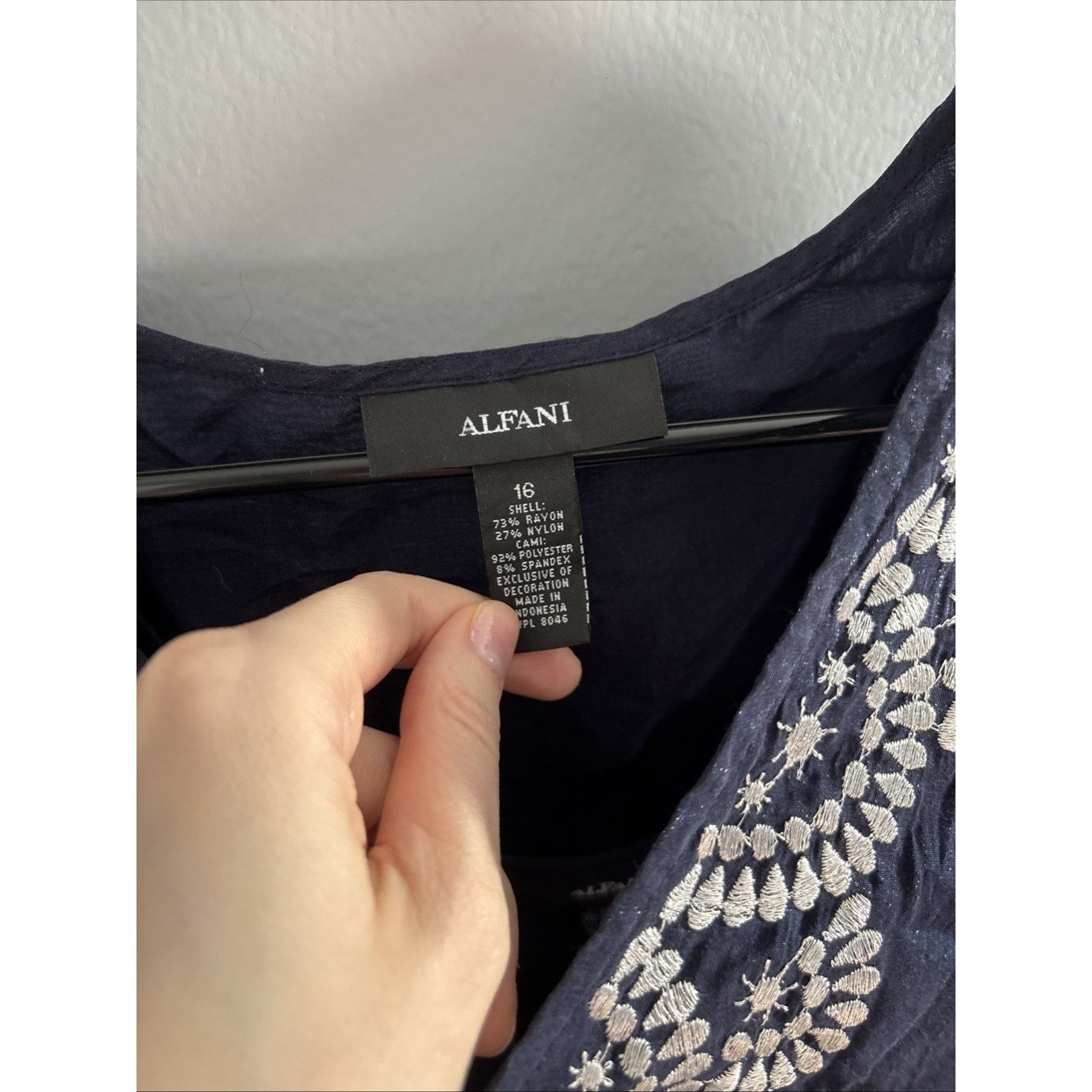Alfani Alfani Blue Tunic Top Size 16 Size XL / US 12-14 / IT 48-50 - 2 Thumbnail