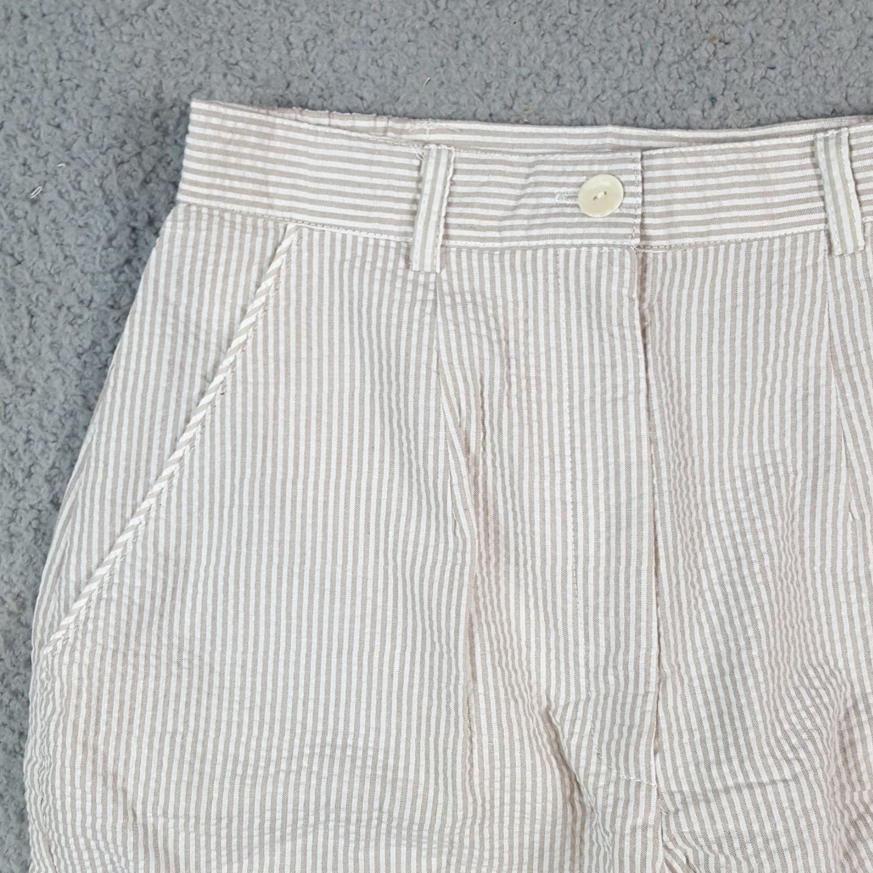 Vintage VINTAGE To A Tee Women's Chino Shorts Size 6 High Waist Y2K 90s 00s Retro Golf Casual Summer Size 28" / US 6 / IT 42 - 2 Thumbnail