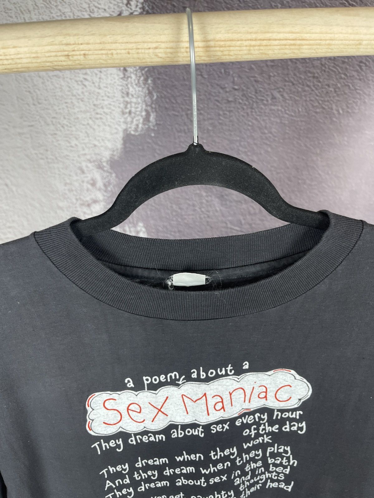 Vintage Vintage Sex Maniac Poem Word Design T-shirt Art Graphic Size US XL / EU 56 / 4 - 5 Thumbnail