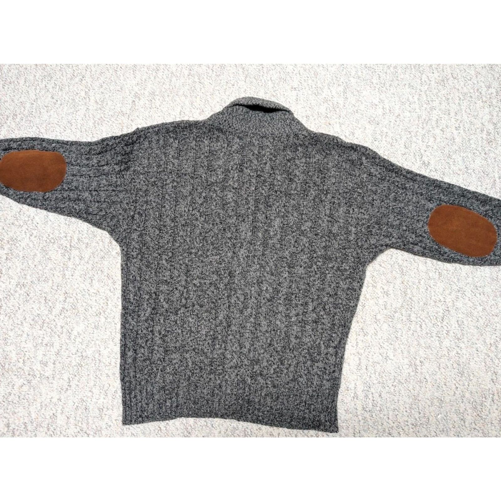 Eddie Bauer VINTAGE Eddie Bauer Cardigan Men's Wool Shawl Collar Cable-Knit XL Gray USA Made Sweater Size US XL / EU 56 / 4 - 6 Thumbnail