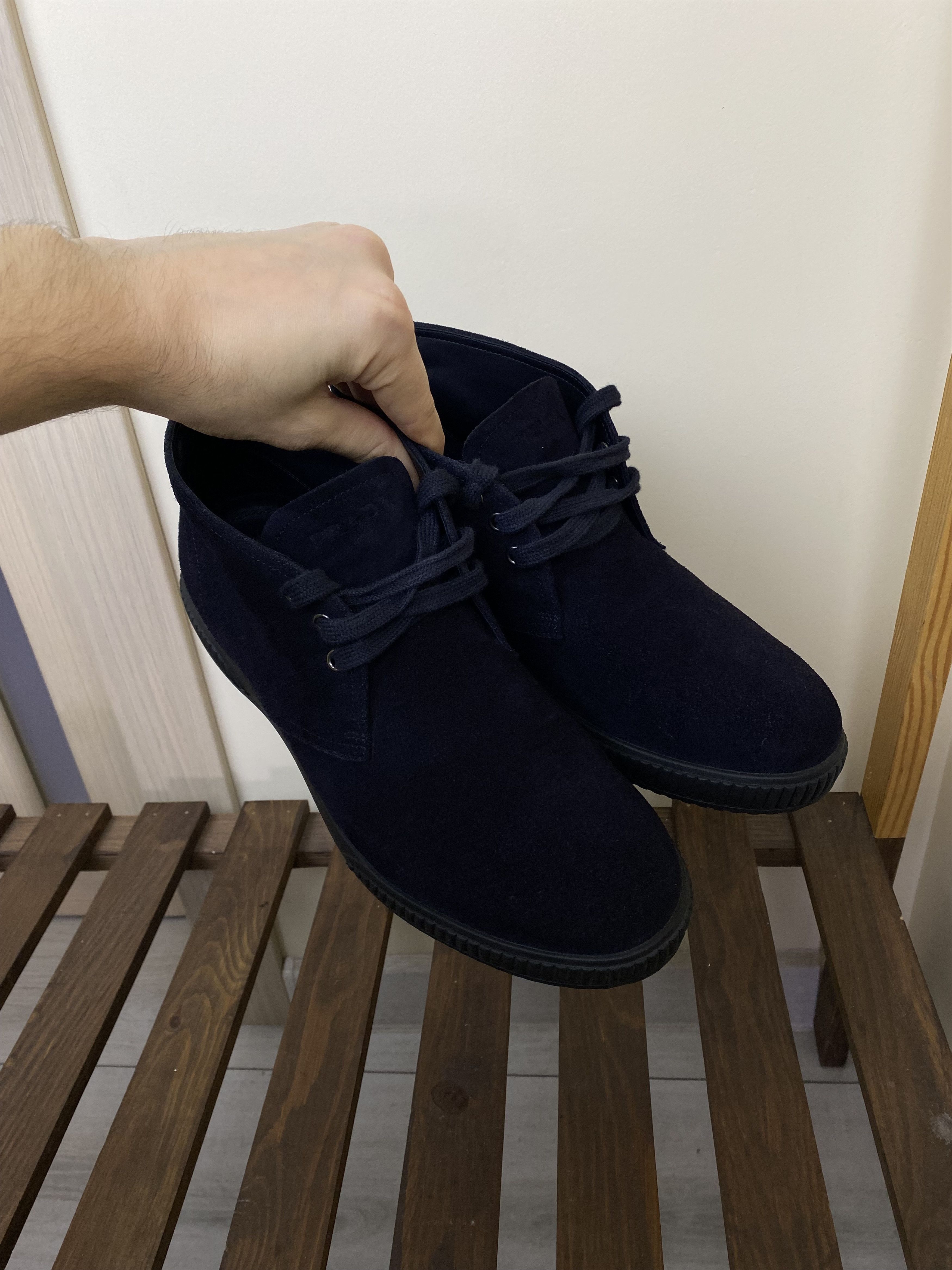 Prada Vintage Prada navy blue leather suede boots shoes 4T 2754 Size US 8.5 / EU 41-42 - 3 Thumbnail