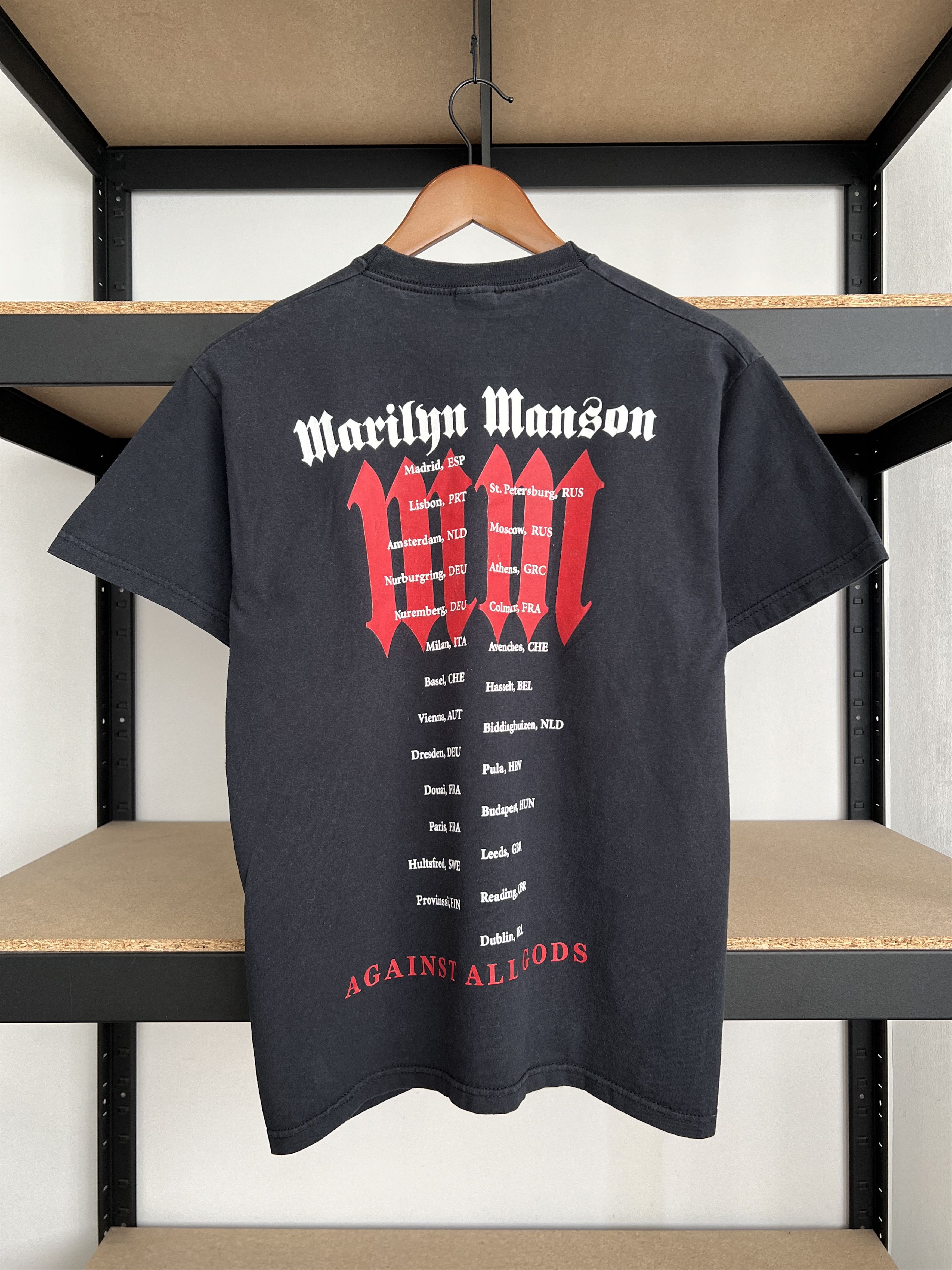Band Tees Vintage 2004 Marilyn Manson Against All Gods Black T-shirt Size US S / EU 44-46 / 1 - 2 Thumbnail