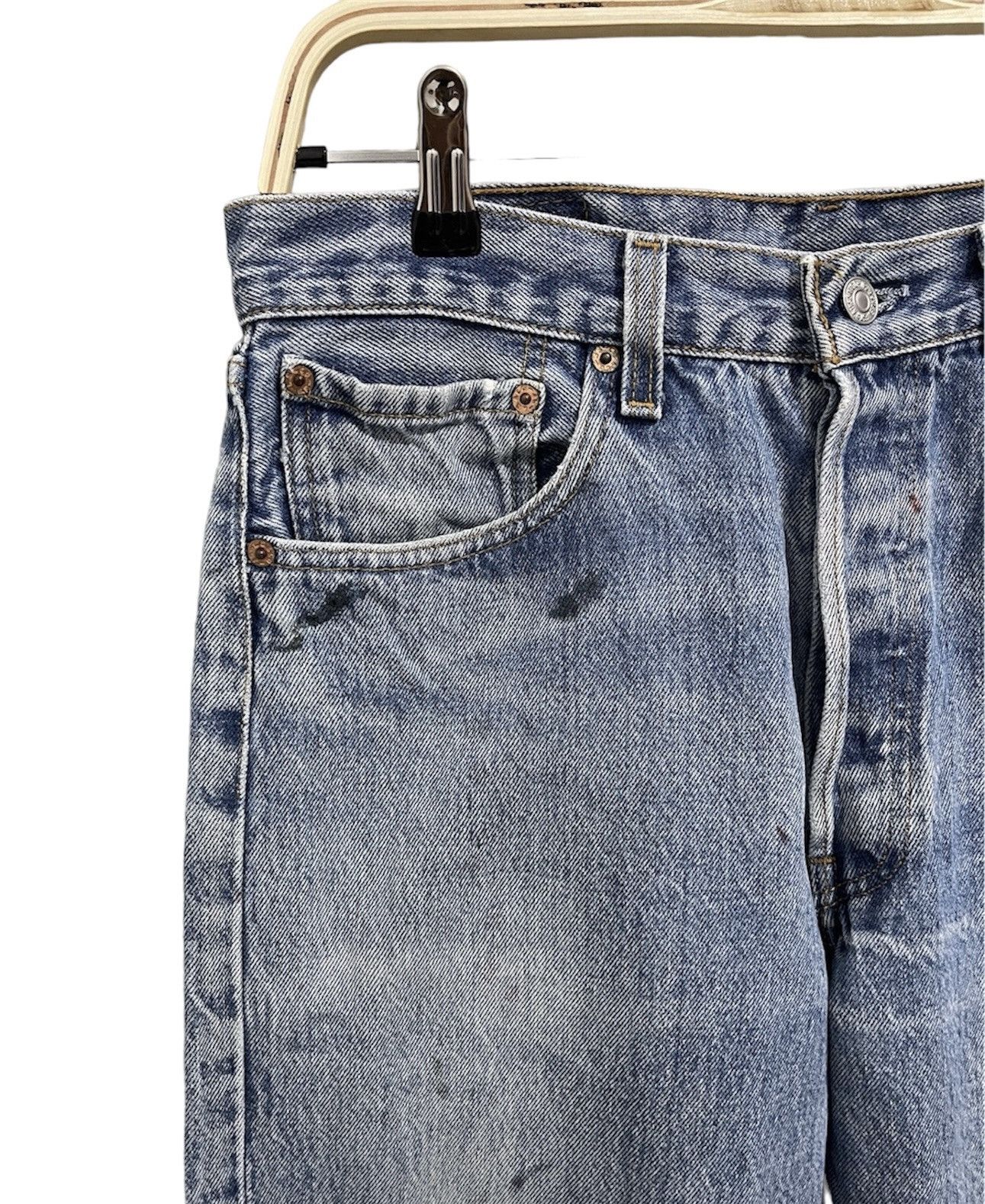 Levi's VINTAGE 90s LEVIS 501 NON SELVEDGE 34x33 STAMP 524 Size US 31 - 3 Thumbnail