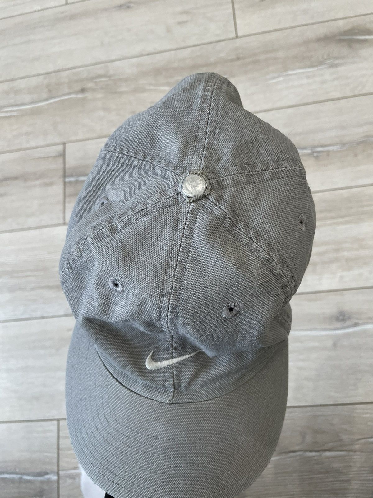 Nike × Vintage Vintage hype streetwear Nike Swoosh logo cap distressed Size ONE SIZE - 5 Thumbnail