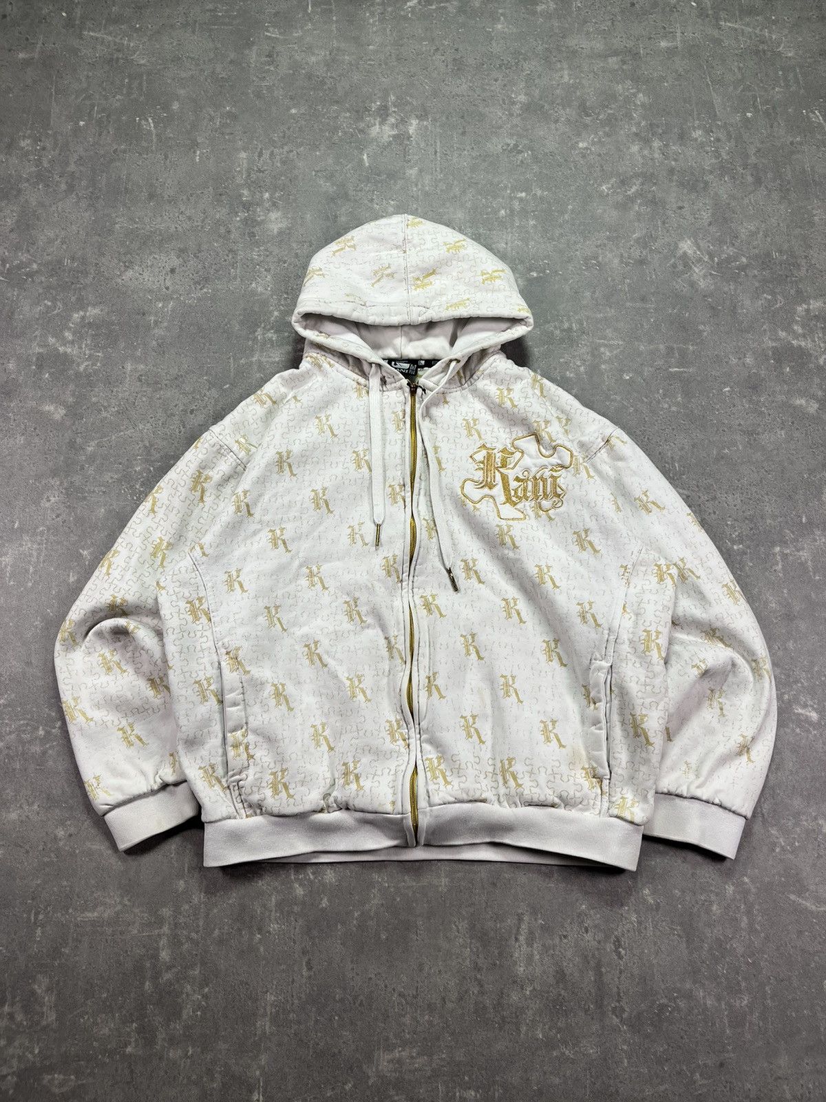Karl Kani 2000s Karl Kani AOP Multilogo Embroidered Baggy Zip Hoodie L Size US L / EU 52-54 / 3 - 1 Thumbnail