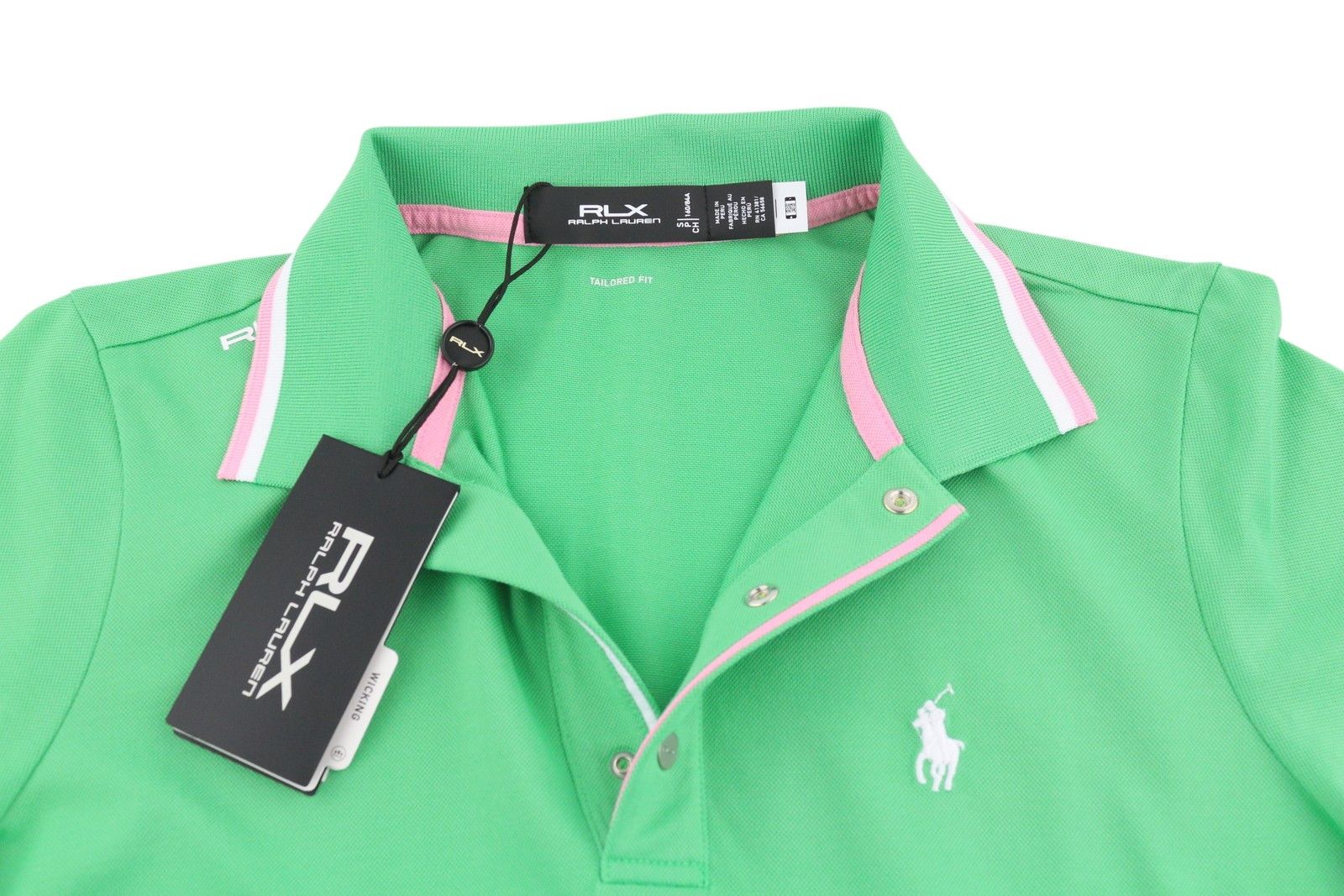 RLX Ralph Lauren GOLF S Green Polo Wicking Tee 84715 Size S / US 4 / IT 40 - 4 Thumbnail