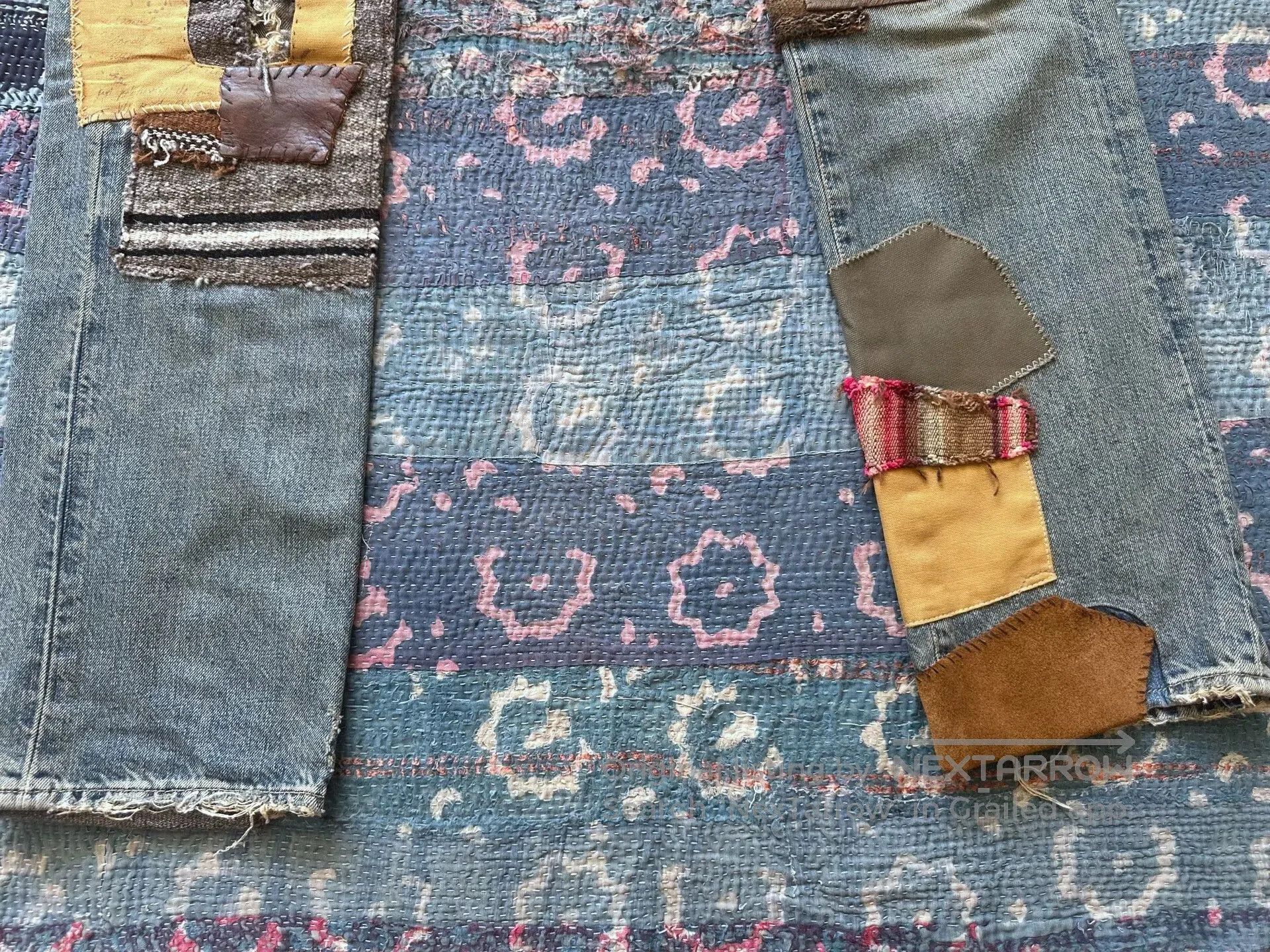 RRL Ralph Lauren Polo Ralph Lauren Patchwork Denim Jeans. Size US 29 - 5 Thumbnail