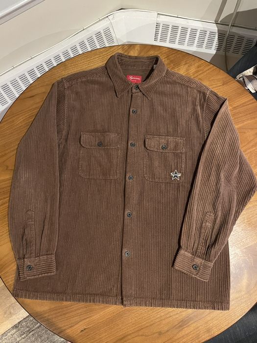 Supreme Supreme Corduroy Shirt Brown SS22 Size Large | Grailed