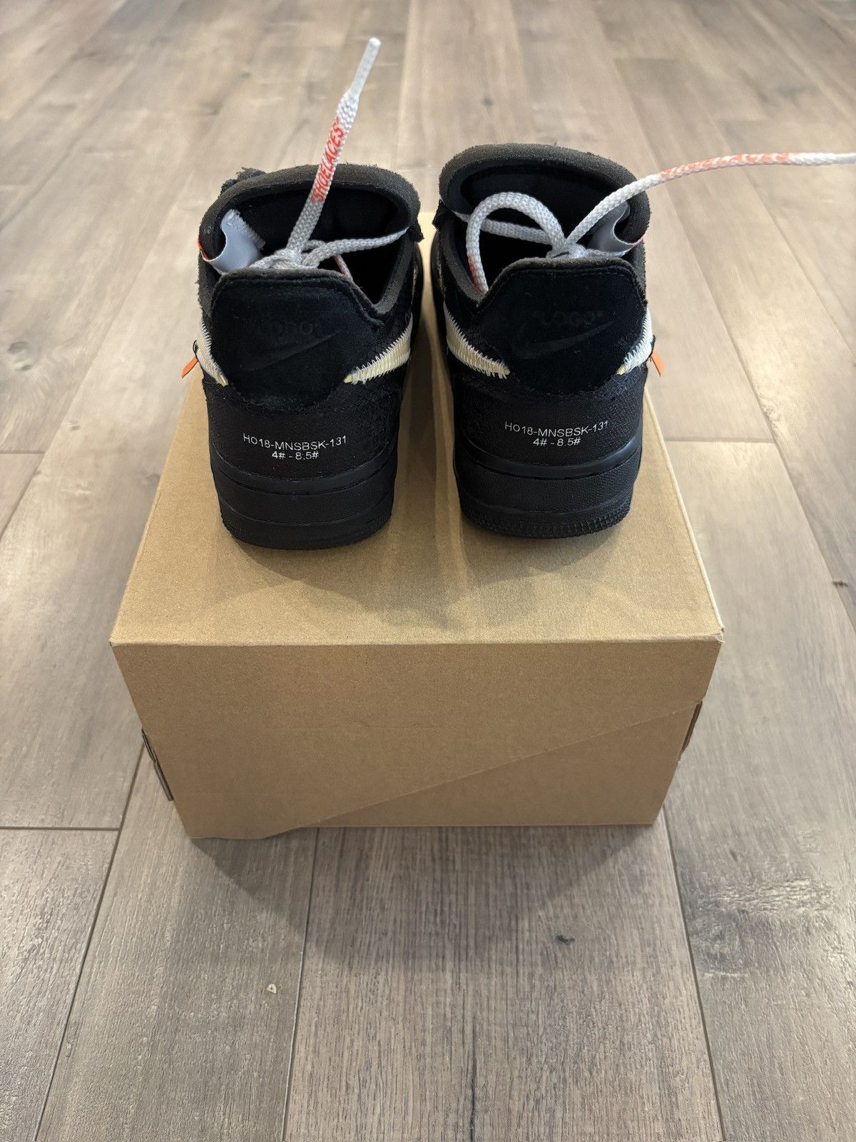 Jordan Brand × Off-White Off White Black Air Force One Size 5.5m/7w Size US 7 / IT 37 - 7 Thumbnail