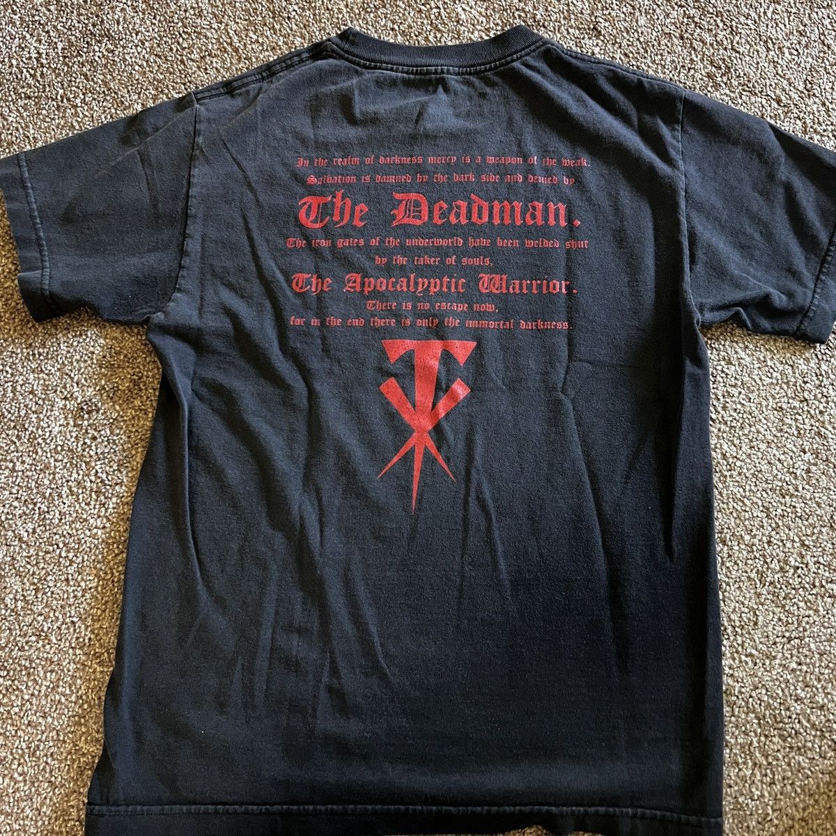 Vintage × WWE × WWF WWE Apocalyptic Warrior The Undertake Graphic Tee Size US S / EU 44-46 / 1 - 4 Thumbnail