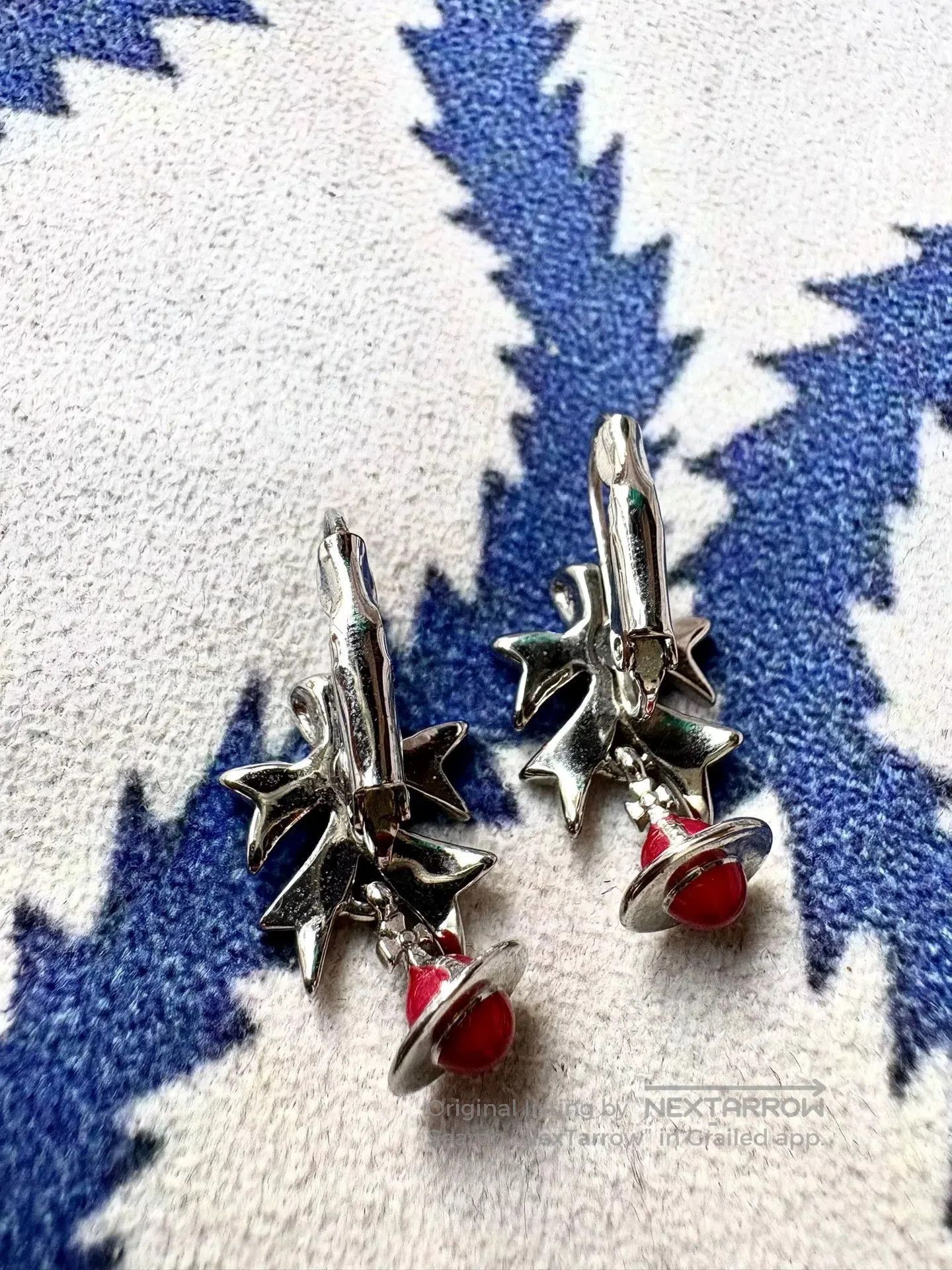 Vivienne Westwood vivienne westwood red bow saturn earrings. Size ONE SIZE - 2 Thumbnail