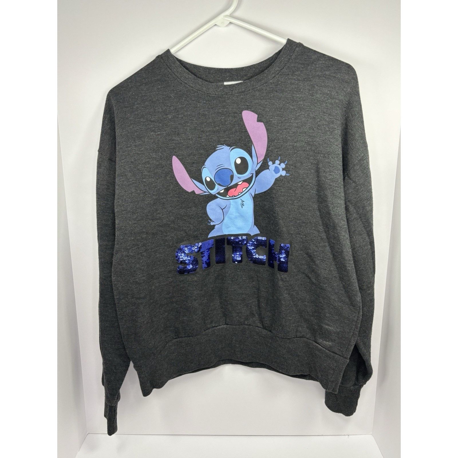 The Unbranded Brand Disney Stitch Sequin Sweatshirt Women’s Small Jerry Leigh Size L / US 10 / IT 46 - 1 Thumbnail