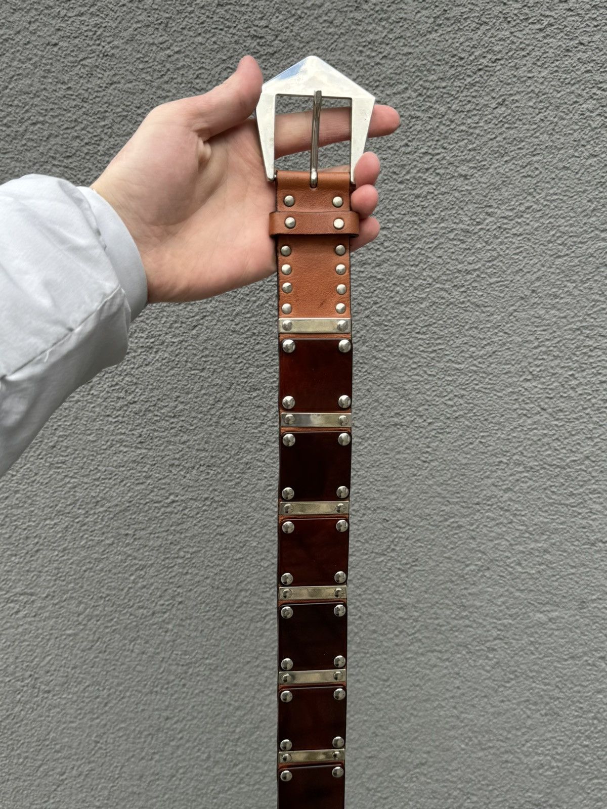 Vintage Nanni Leather Italy Avant-Garde Belt Size ONE SIZE - 3 Thumbnail