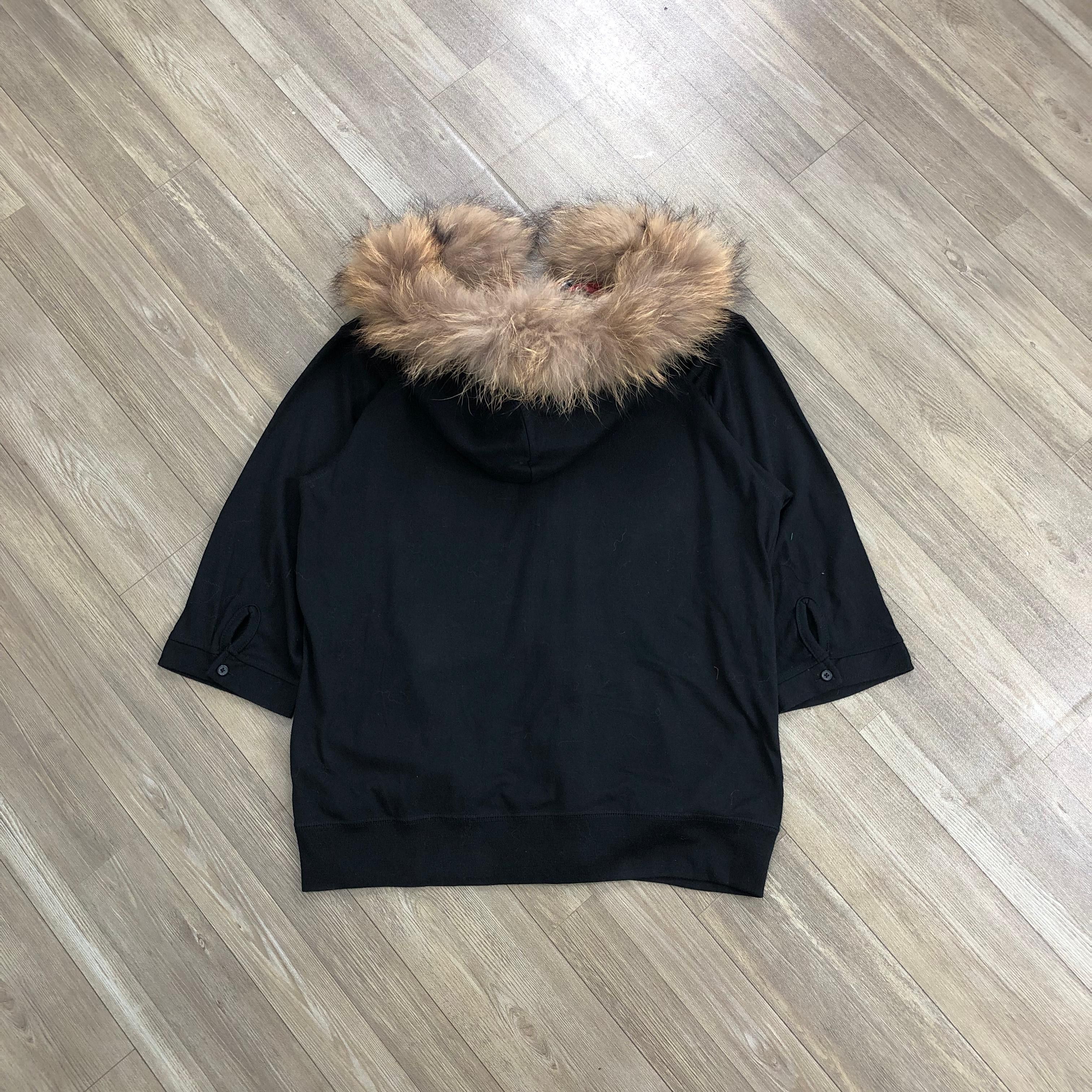 Japanese Brand 2000s Doublefocus Ifsixwasnine Poem Goa Punk Fur Zip Hoodie Size US M / EU 48-50 / 2 - 12 Thumbnail