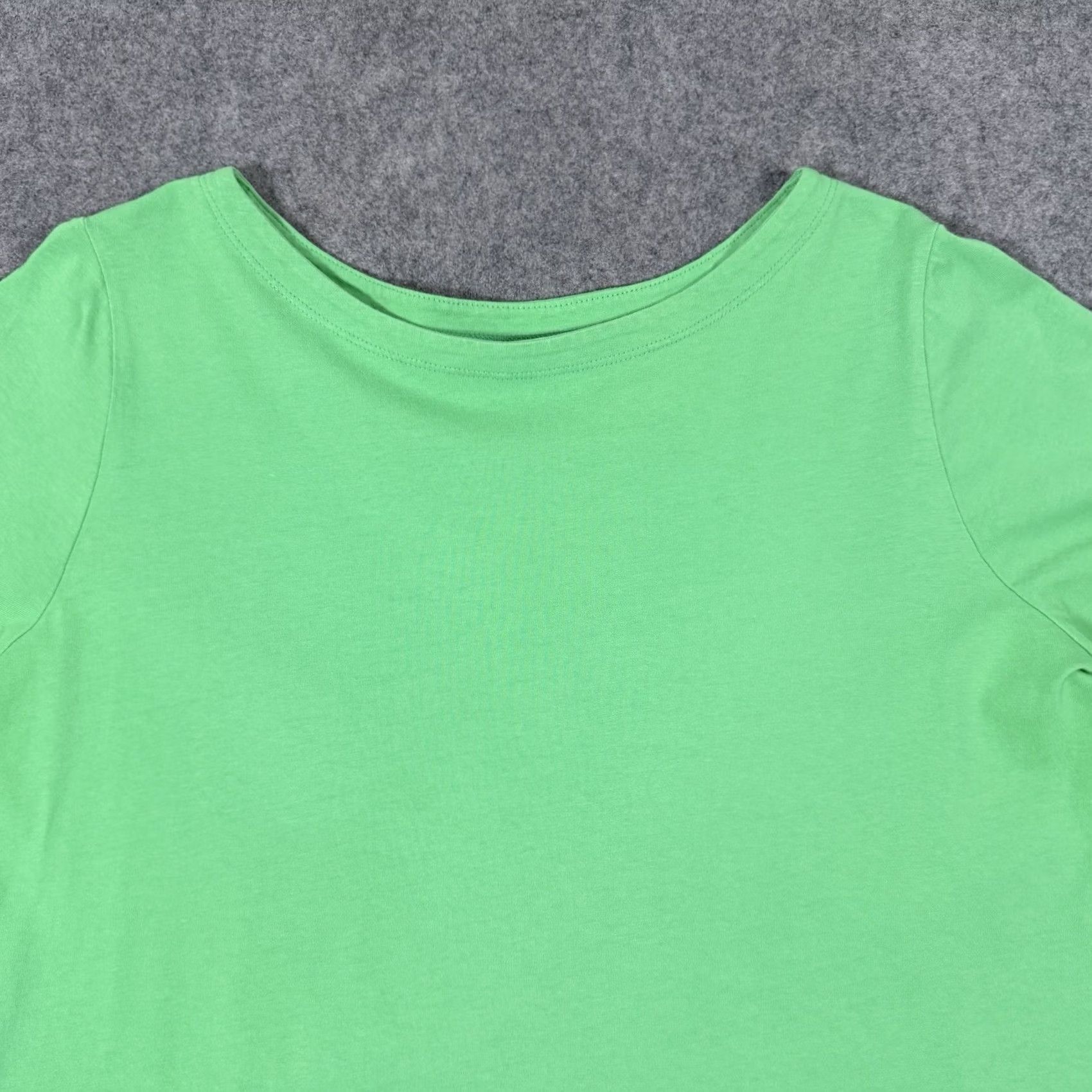 Vintage Women Within T-Shirt L Green Pullover Roll-Up Short Sleeve Size L / US 10 / IT 46 - 2 Thumbnail