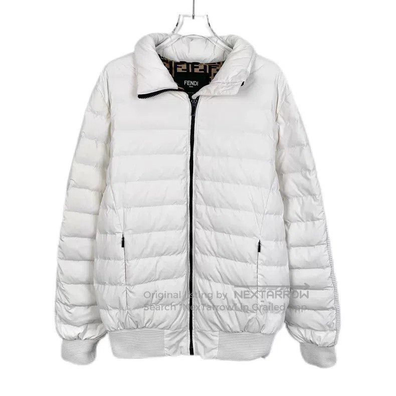 Fendi Fendi White Lining Logo Monogram Print Fleece Jacket Size US S / EU 44-46 / 1 - 1 Thumbnail