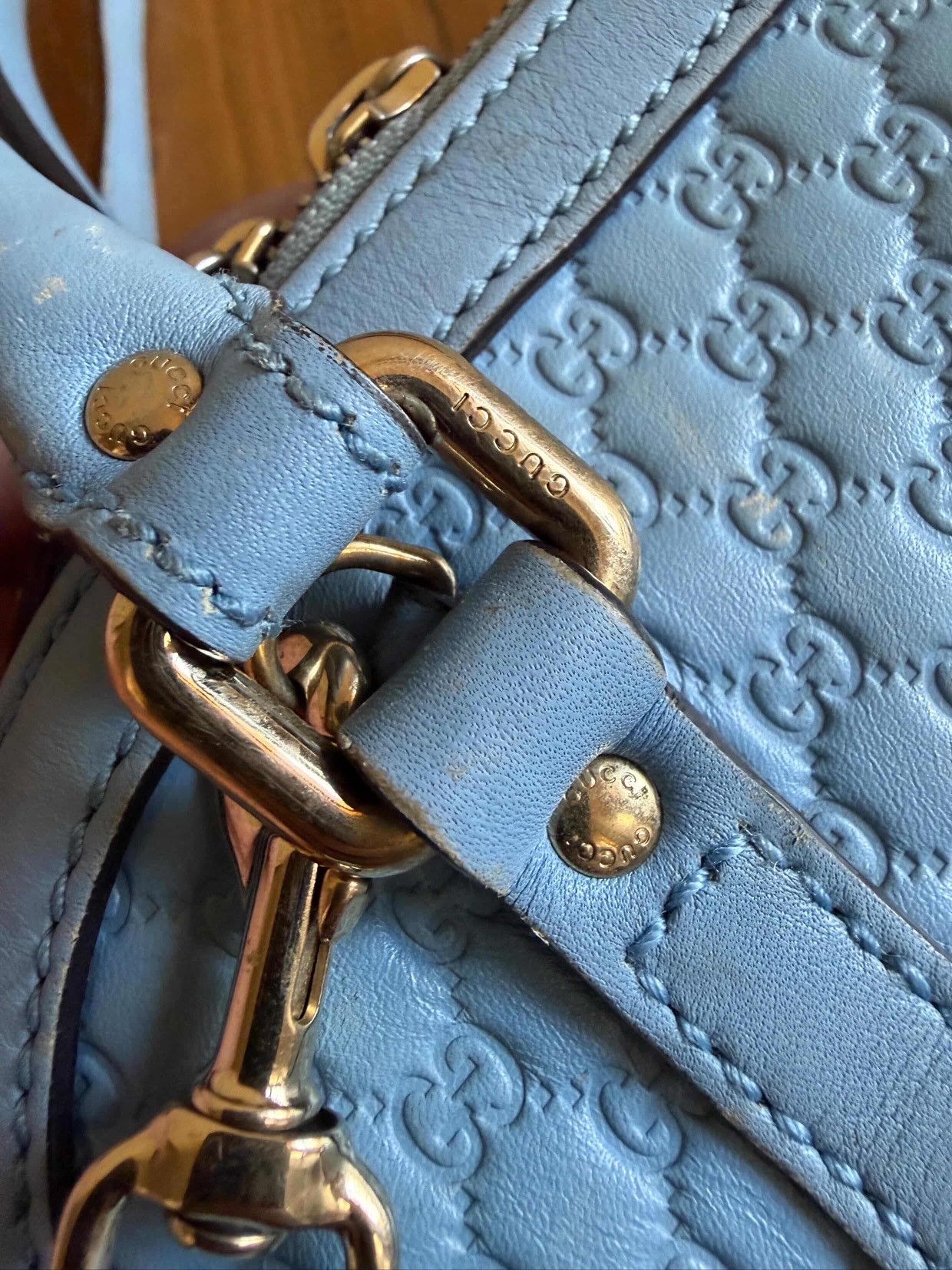 Gucci GUCCI BLUE MICRO GUCCISSIMA CROSSBODY LEATHER BAG Size ONE SIZE - 18 Thumbnail