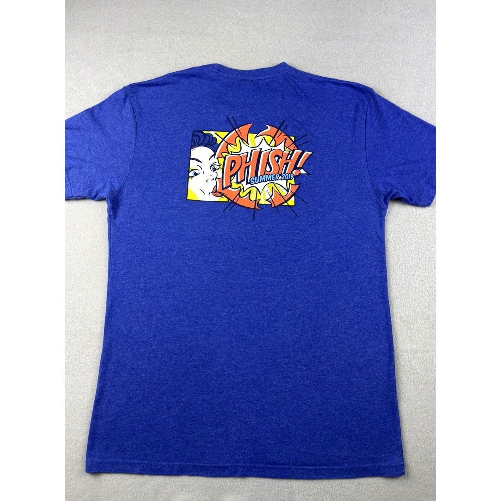 Vintage Phish Band Shirt Adult L Blue Short Sleeve 2019 Tour Music Graphic Print Crew Neck Cotton T-Shirt Regular Mens Size US L / EU 52-54 / 3 - 4 Thumbnail