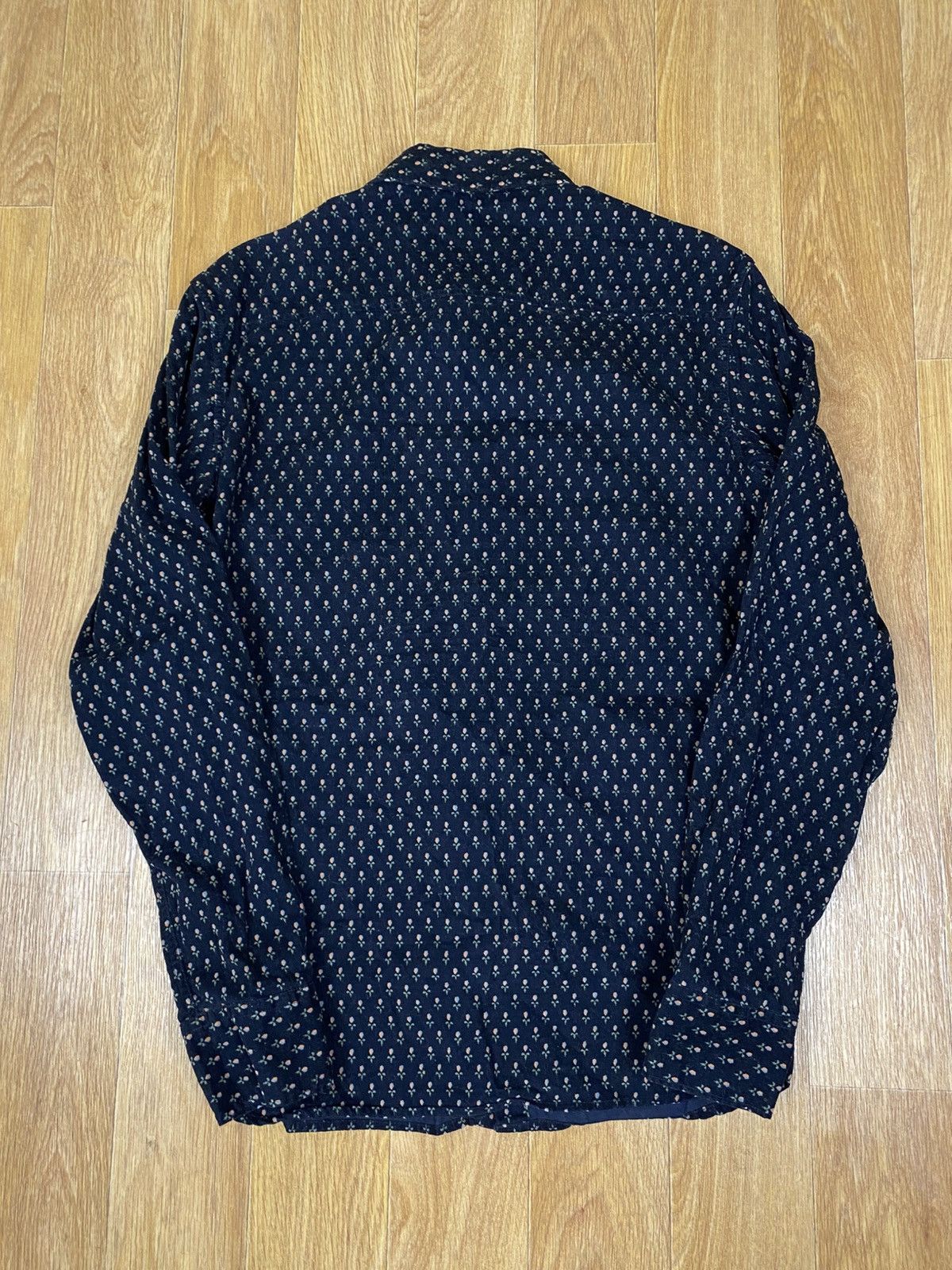 Allsaints Allsaints Velour Monogram Rosebud Button Shirt Long Sleeve Size US S / EU 44-46 / 1 - 5 Thumbnail