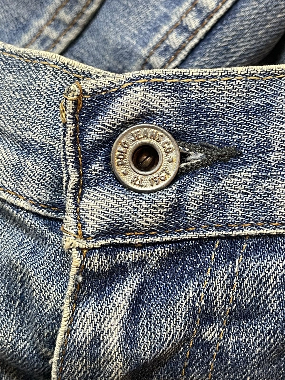 Polo Ralph Lauren Vintage RL Polo Ralph Lauren Mud Wash Distress Baggy Jeans Size US 32 / EU 48 - 9 Thumbnail