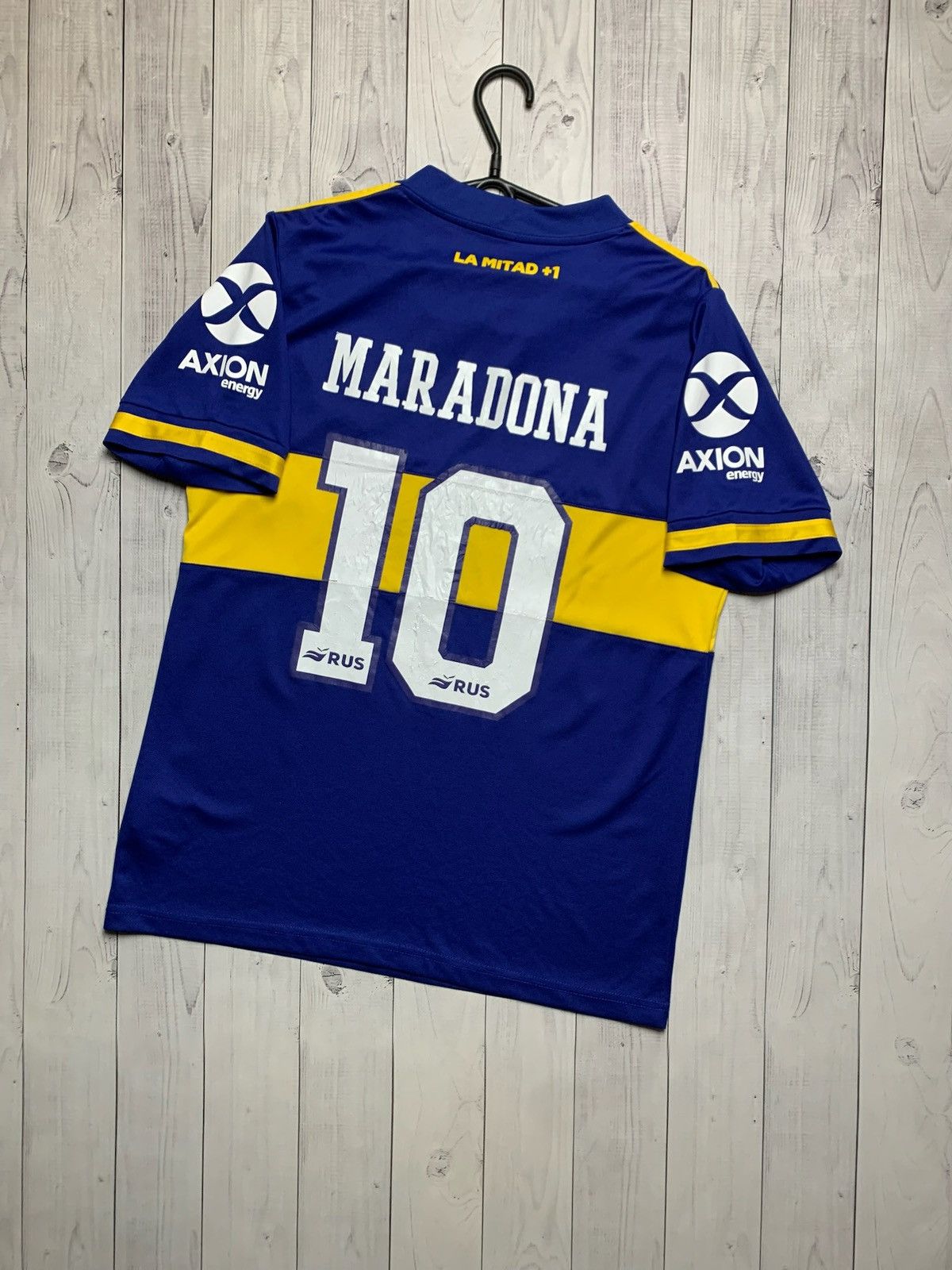 Vintage Maradona 10 soccer tee size M blue rare