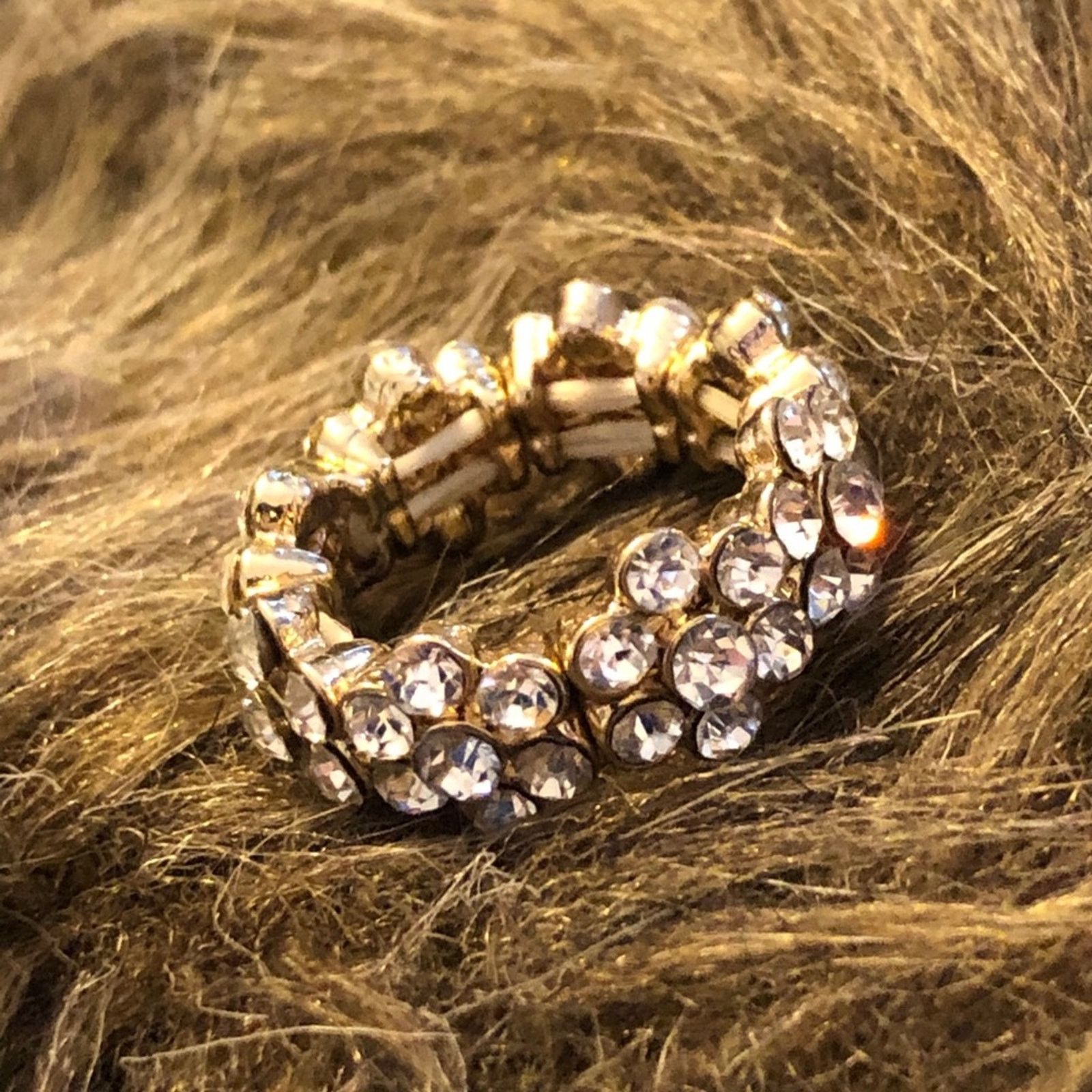Jewelry Rhinestone flower eternity stretch band Size ONE SIZE - 1 Thumbnail