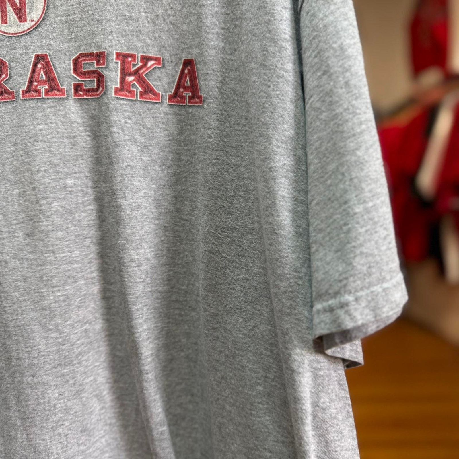 Vintage Vintage 90s Nebraska Huskers Football T-Shirt Size US L / EU 52-54 / 3 - 6 Thumbnail