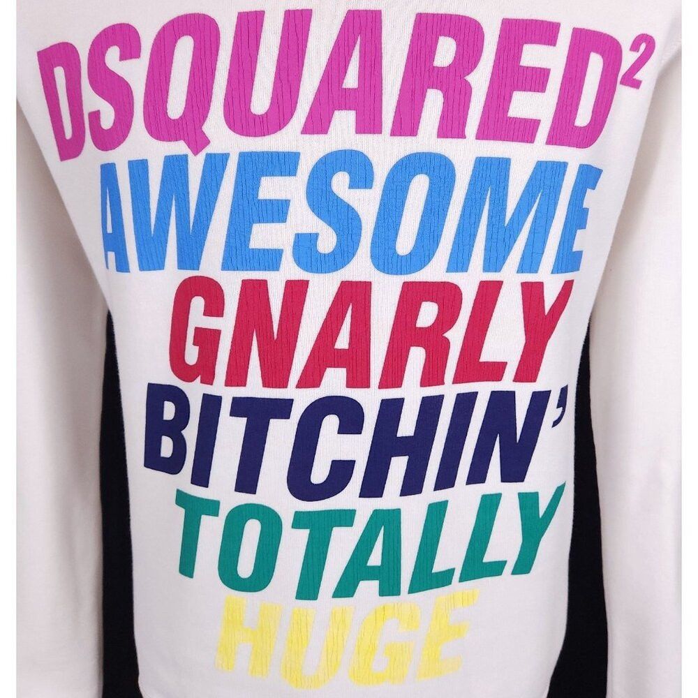 Dsquared2 DSQUARED2 Printed Slogan Cotton Sweatshirt Size M Mens Size US M / EU 48-50 / 2 - 4 Thumbnail